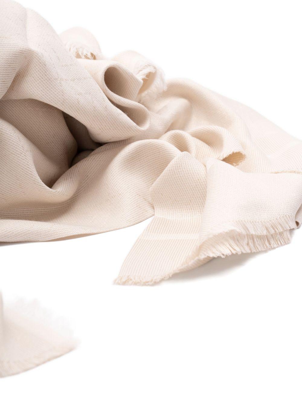 ELISABETTA FRANCHI Sciarpa in jacquard con motivo decorativo logo