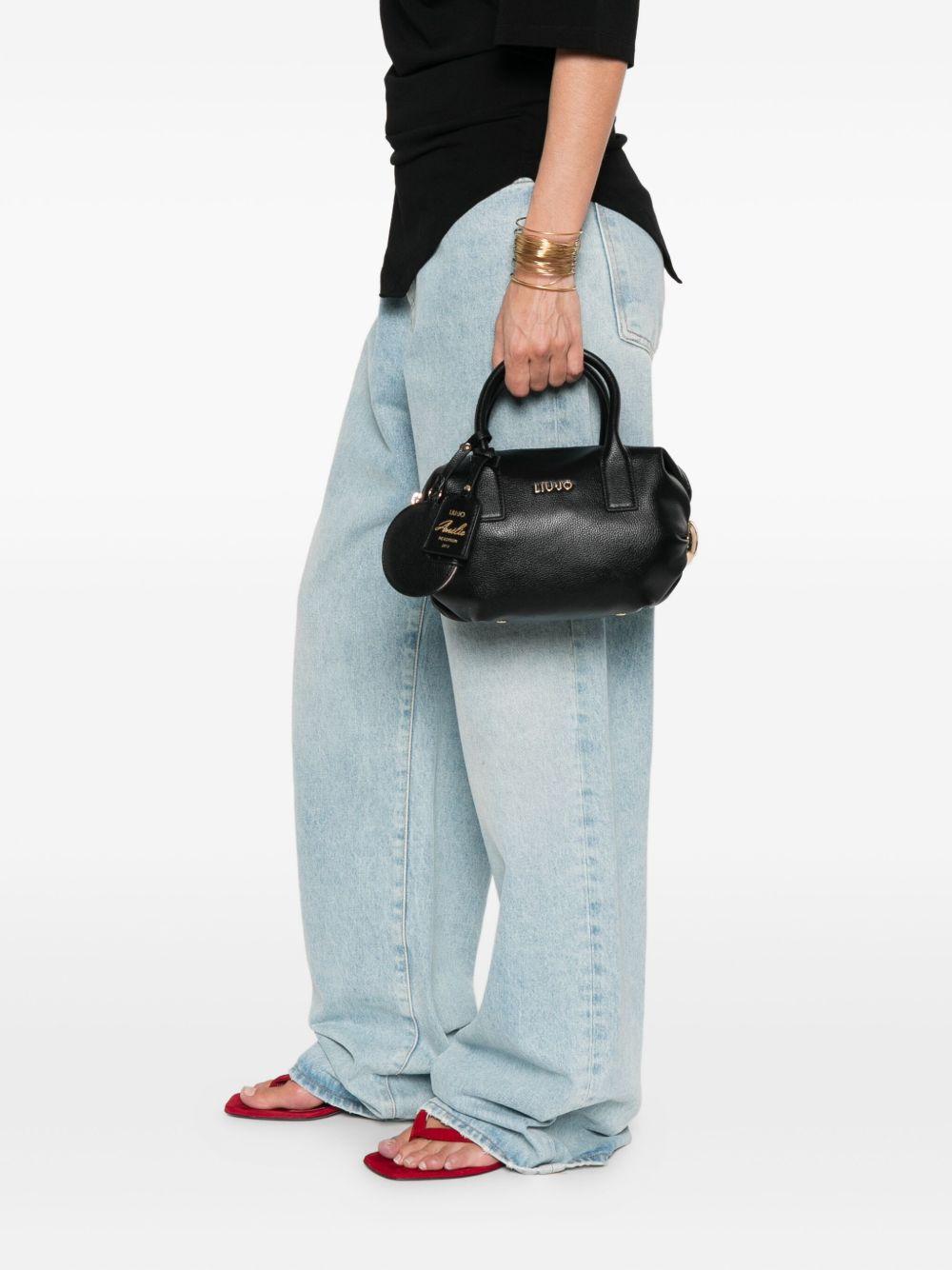 LIUJO Borsa a mano nera con logo
