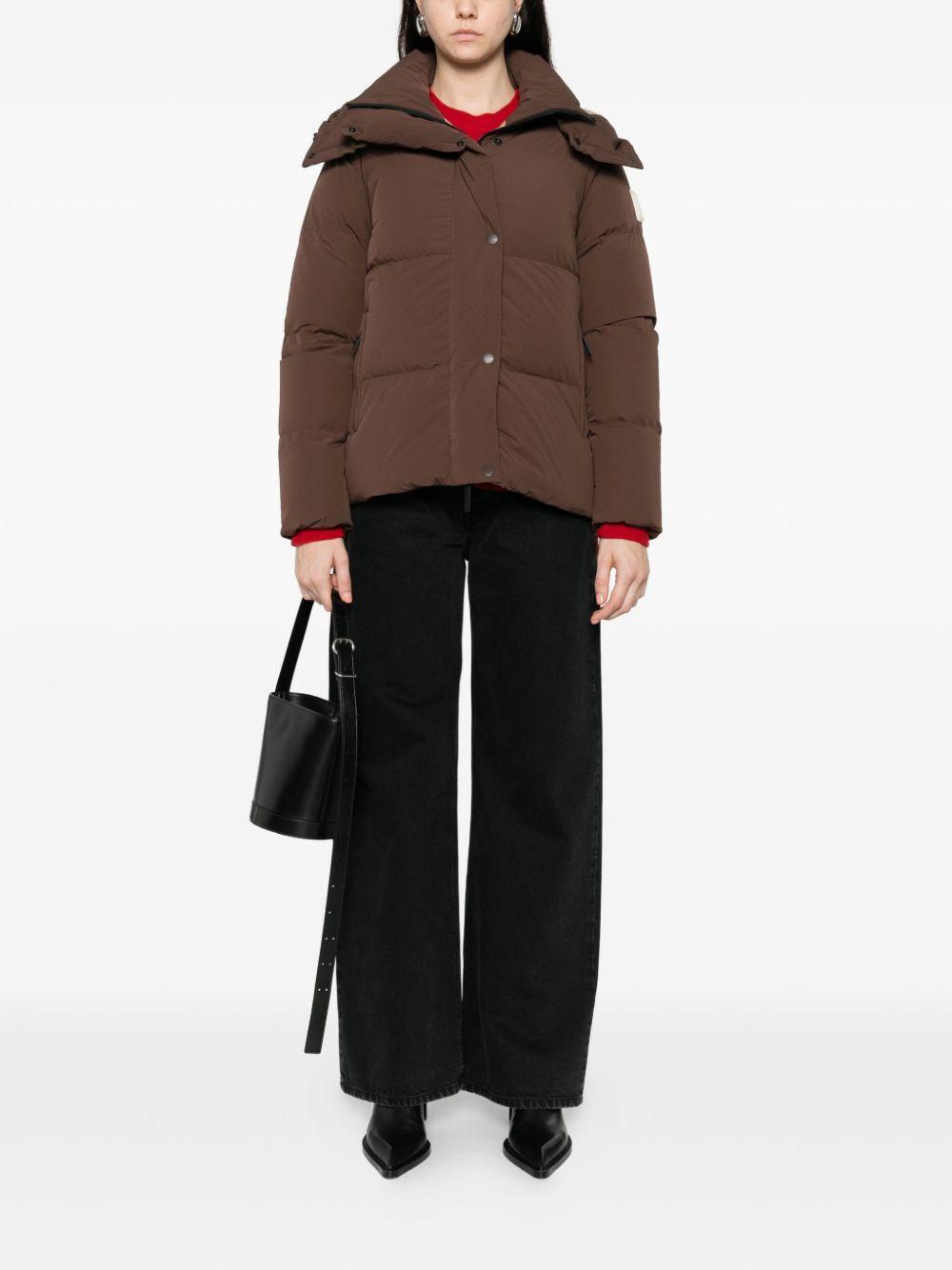 AFTER LABEL Piumino marrone corto