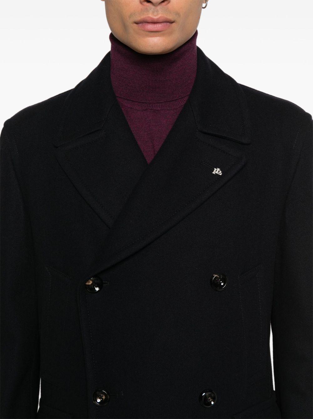 TAGLIATORE Cappotto lungo blu con chiusura doppiopetto