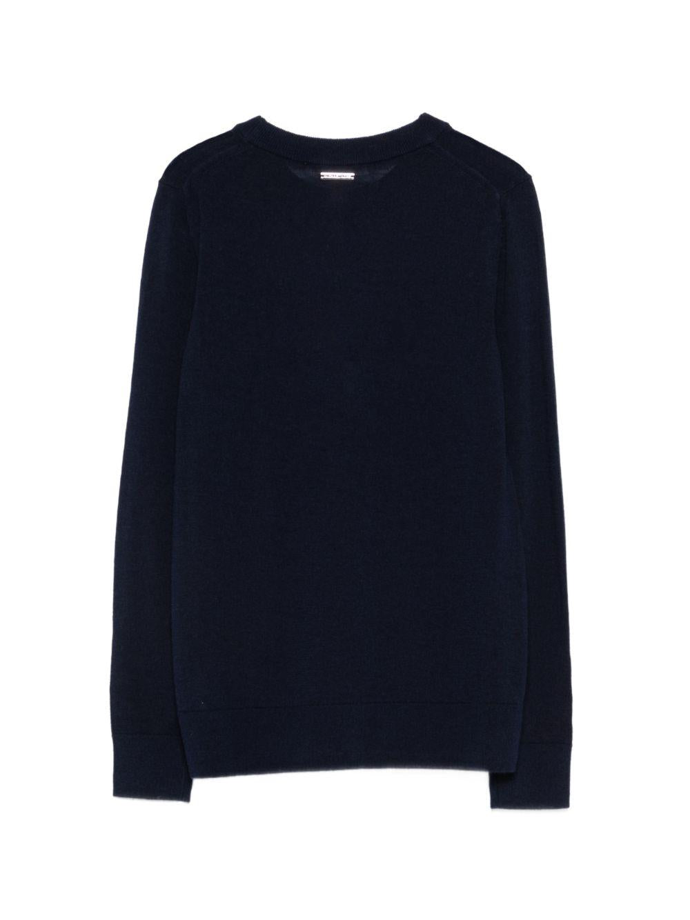 MICHAEL KORS Maglia in lana blu girocollo