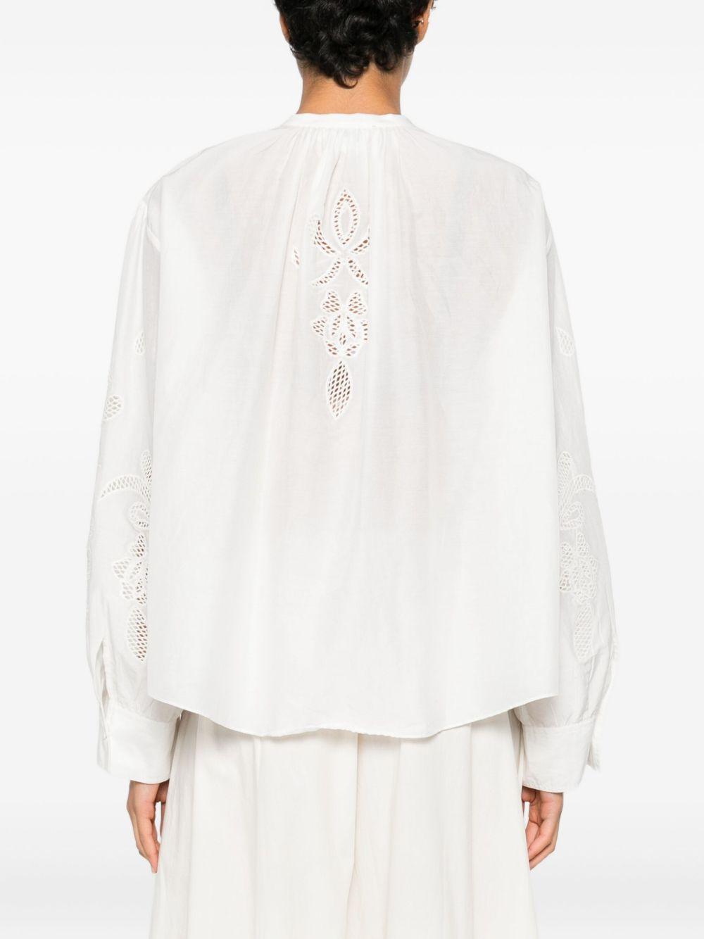FORTE FORTE Camicia My Shirt ricamata in cotone bianco