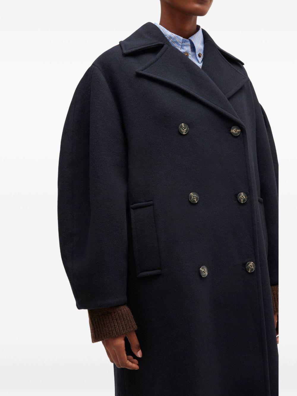 GANNI Cappotto lungo doppiopetto