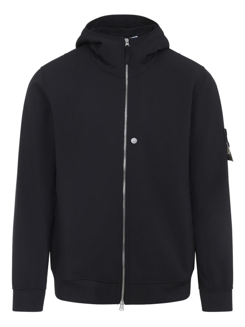 STONE ISLAND Felpa con zip e cappuccio