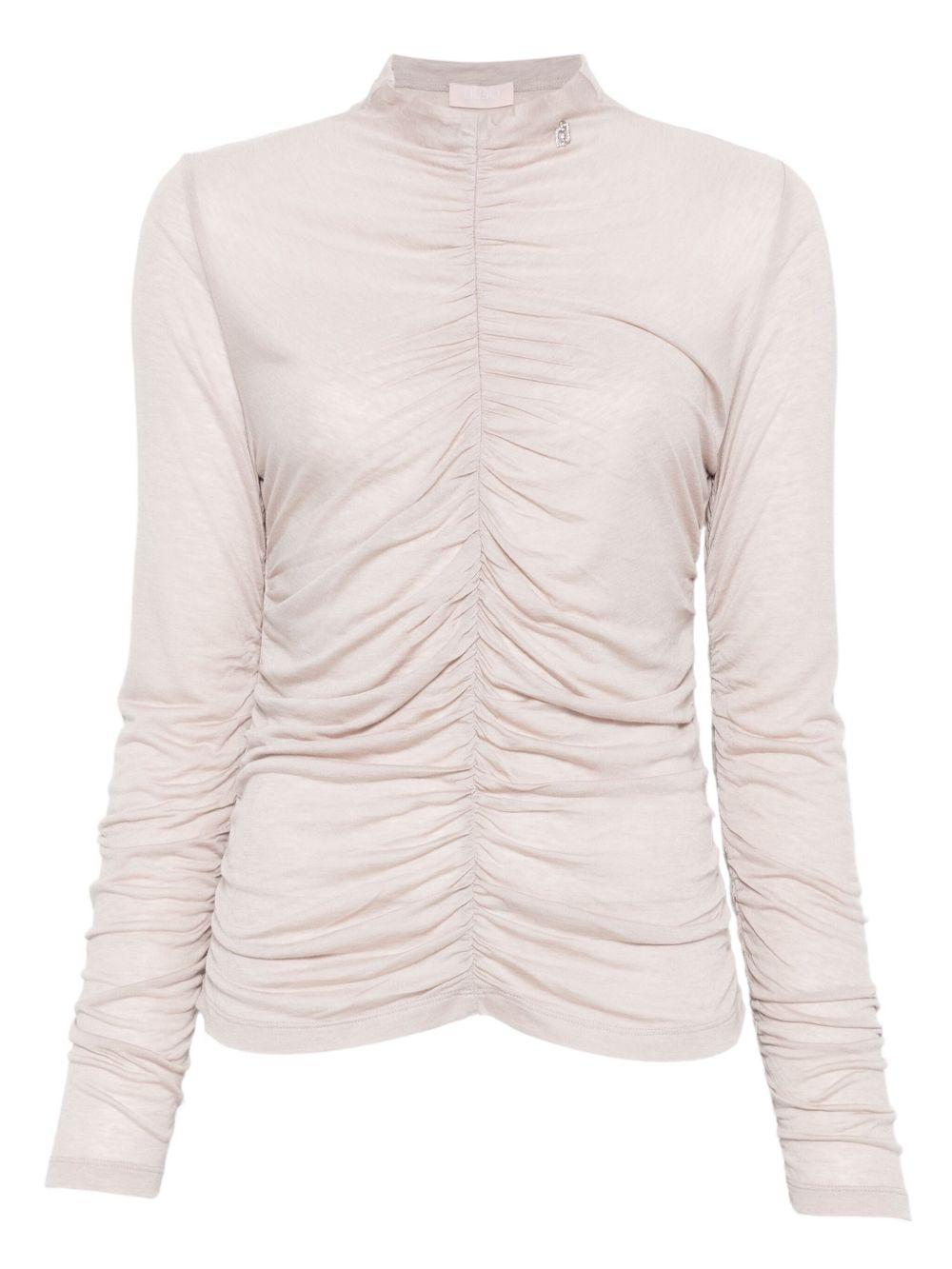 LIUJO Maglia beige a collo alto