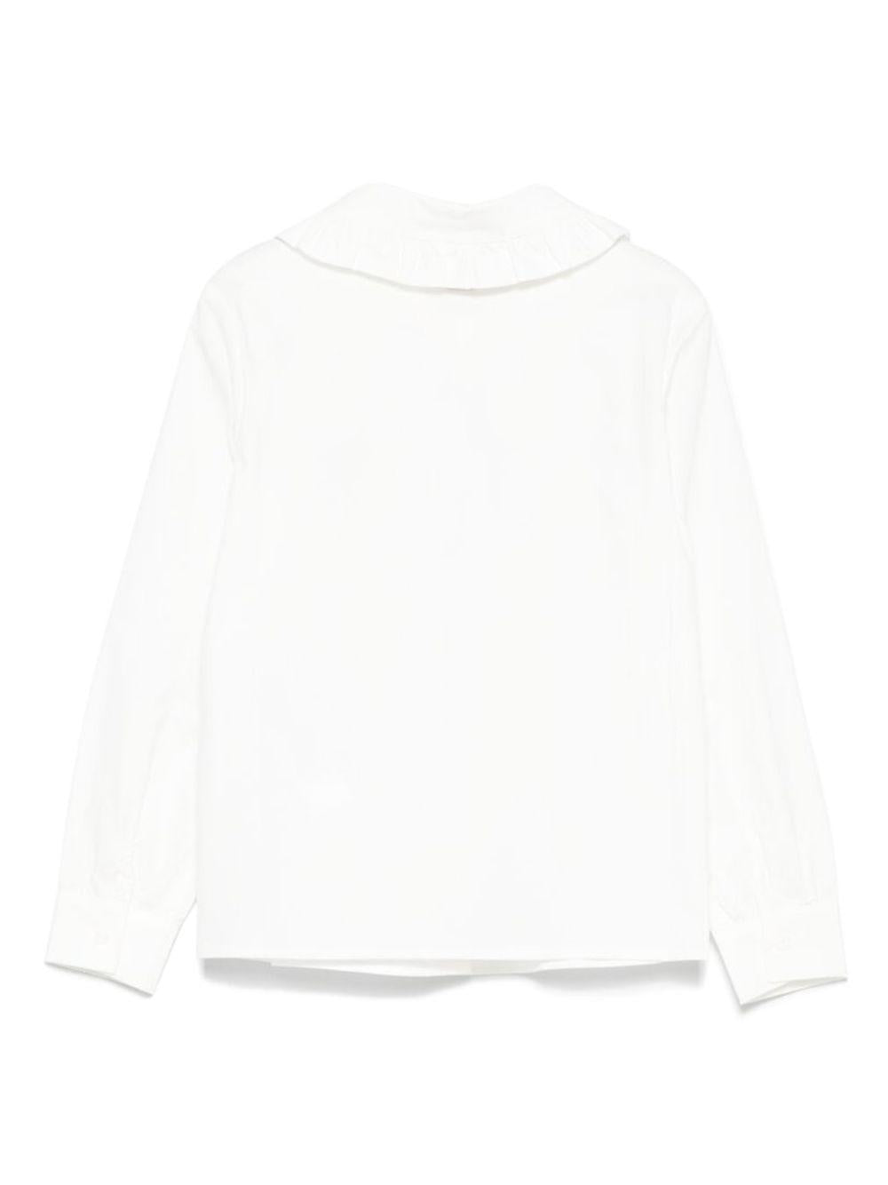 TWINSET Camicia con collo marinara in cotone bianco