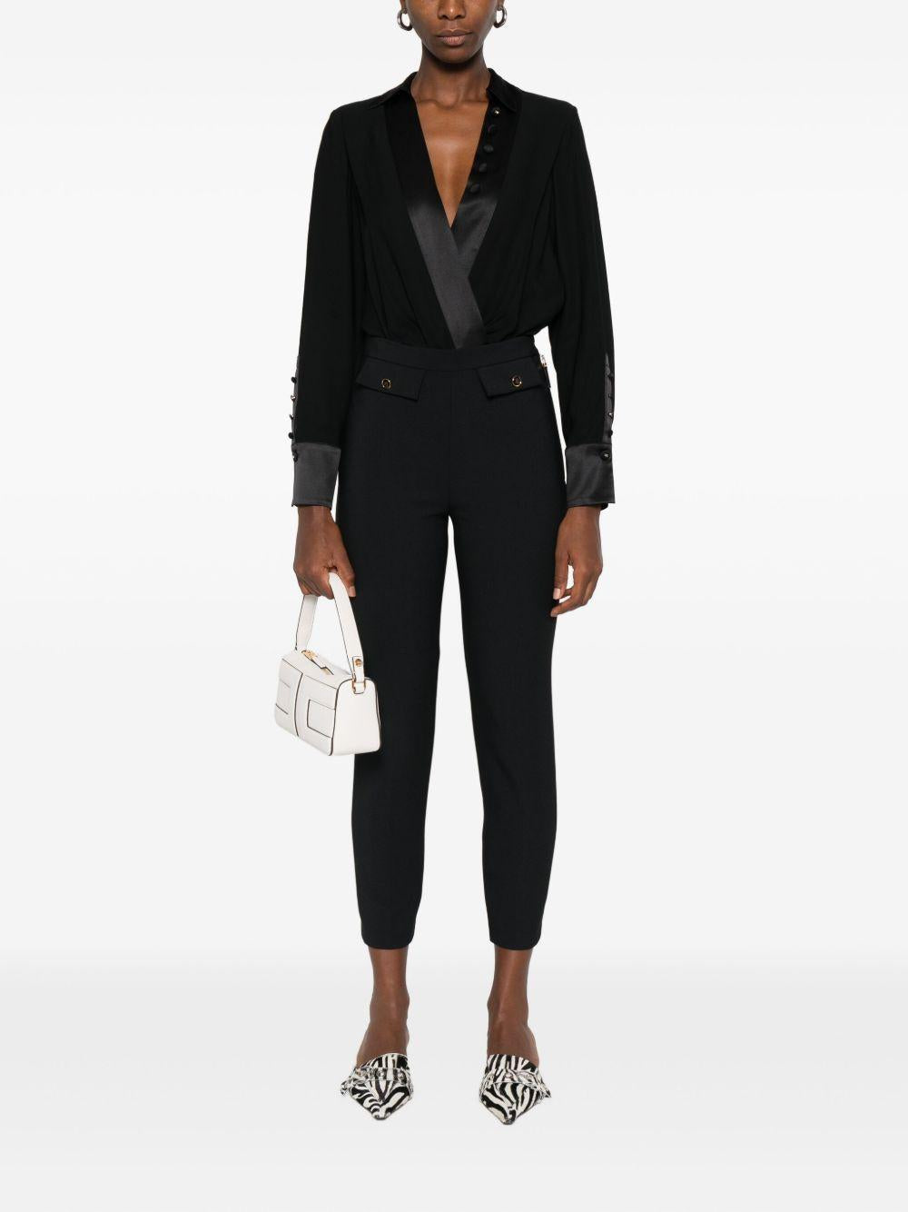 ELISABETTA FRANCHI Blusa a body nera