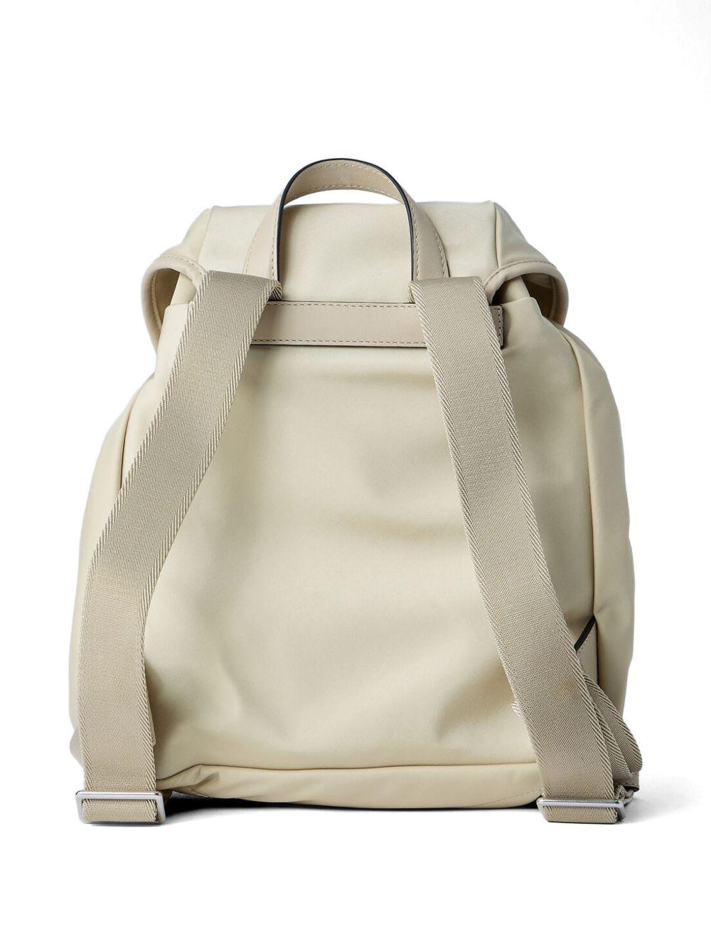 MONCLER Zainetto con tasche beige e logo