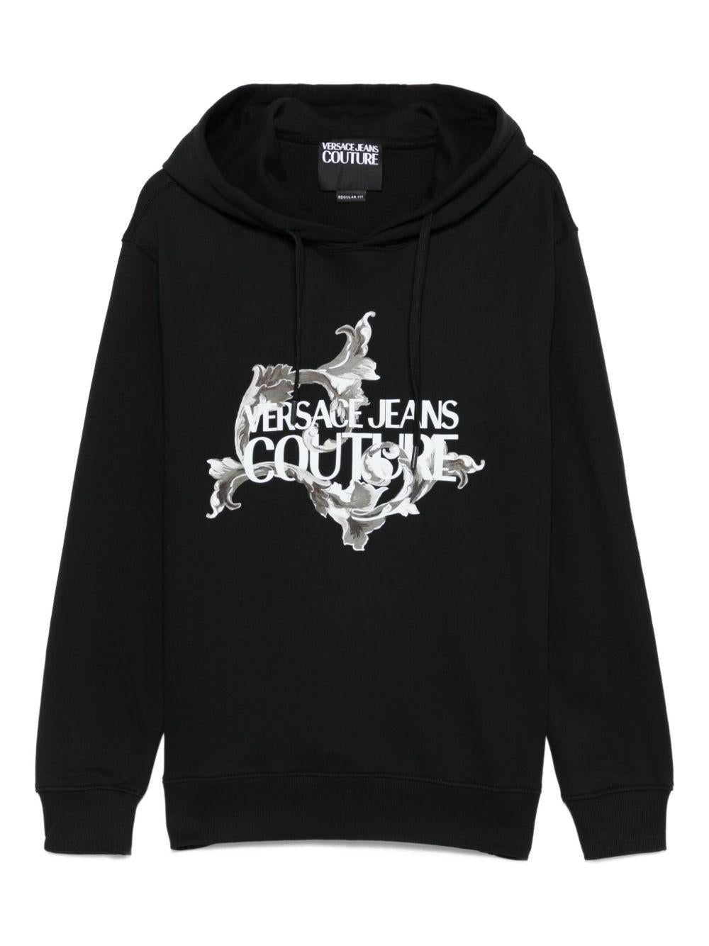 VERSACE JEANS COUTURE Felpa con cappuccio e logo