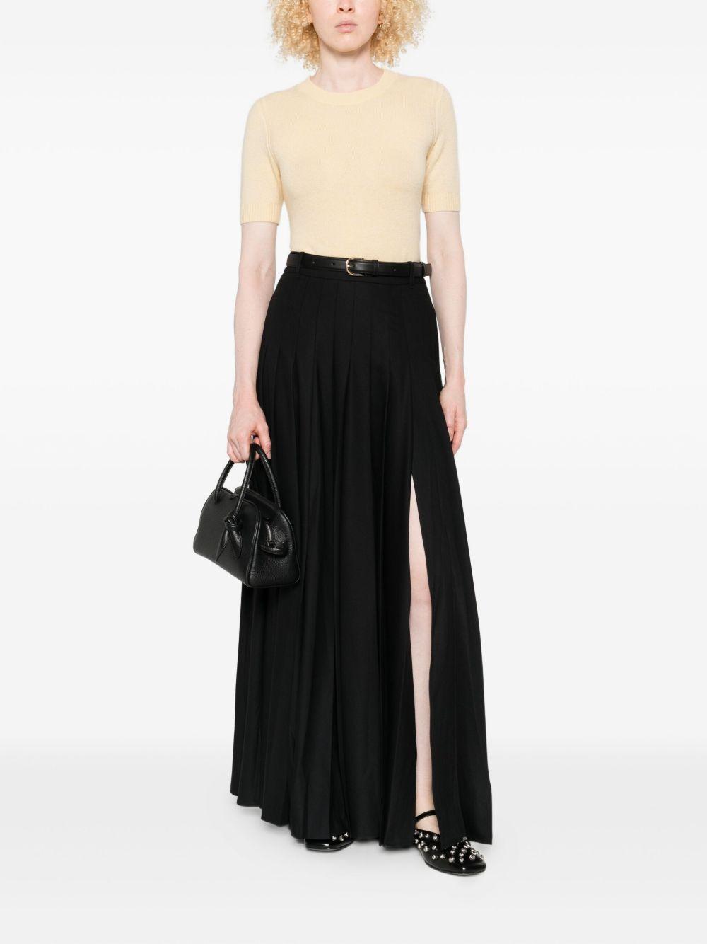 SELF PORTRAIT Gonna lunga plissettata con cintura