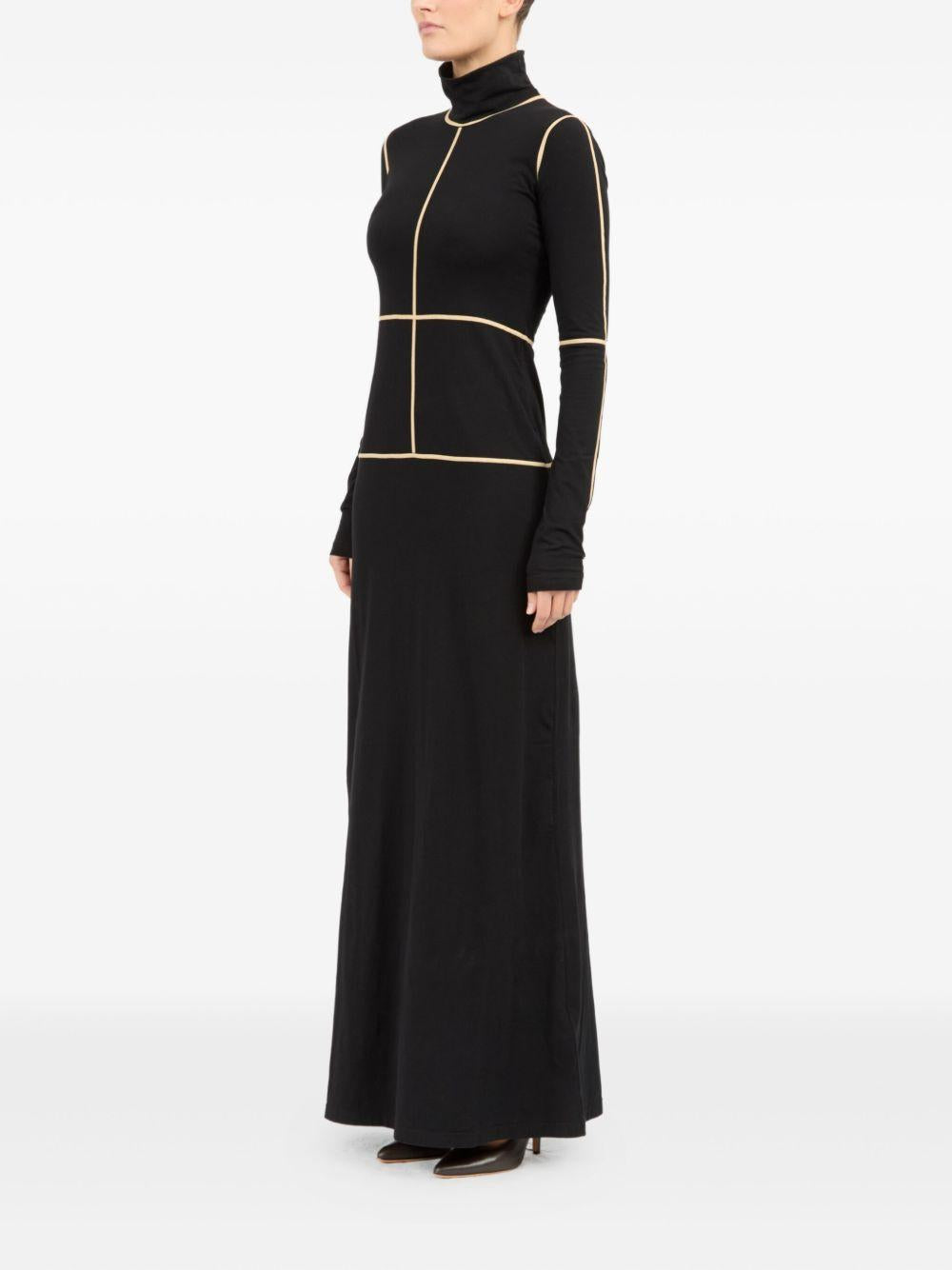 MM6 MAISON MARGIELA Abito lungo nero a collo alto