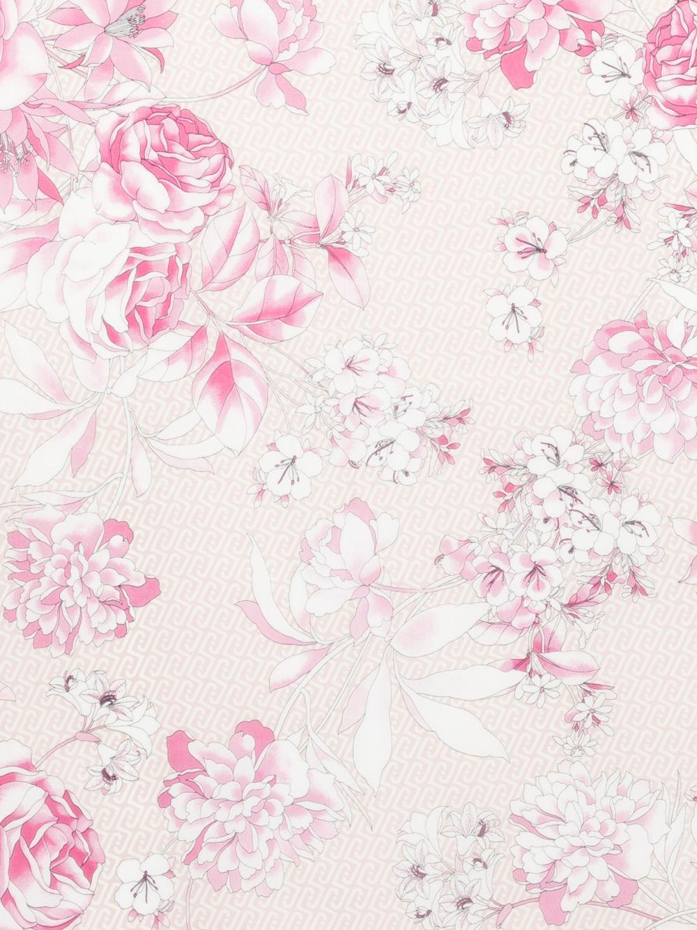 LIUJO Foulard sciarpa con stampa floreale rosa