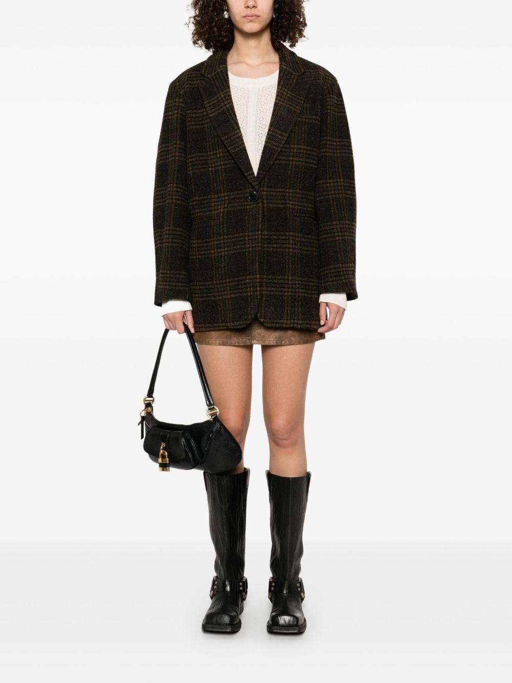 MARANT ETOILE Blazer check 'Gesina' in lana vergine