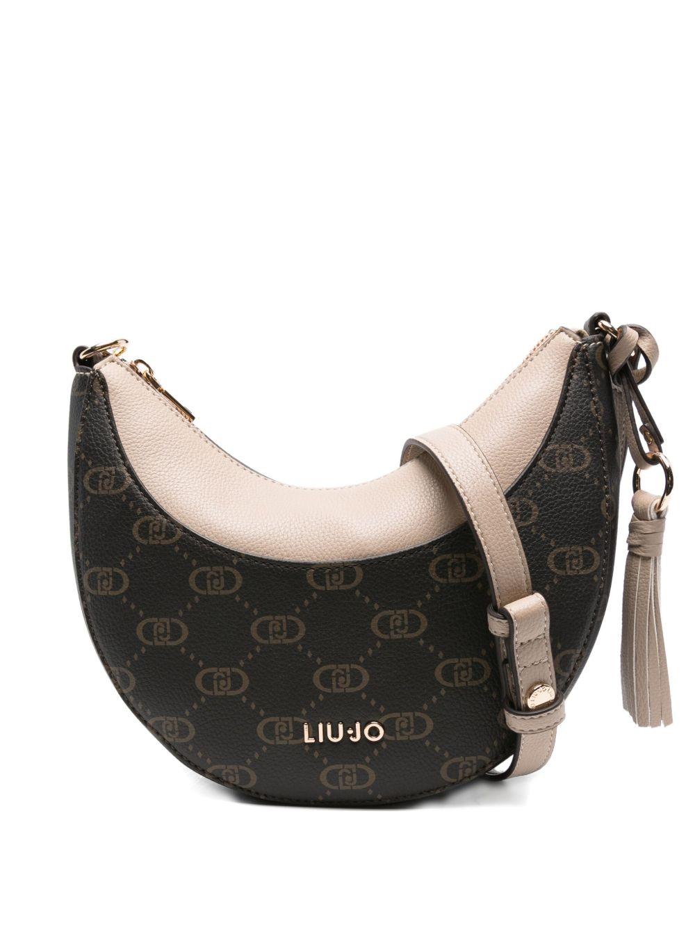 LIUJO Borsa in ecopelle marrone con logo