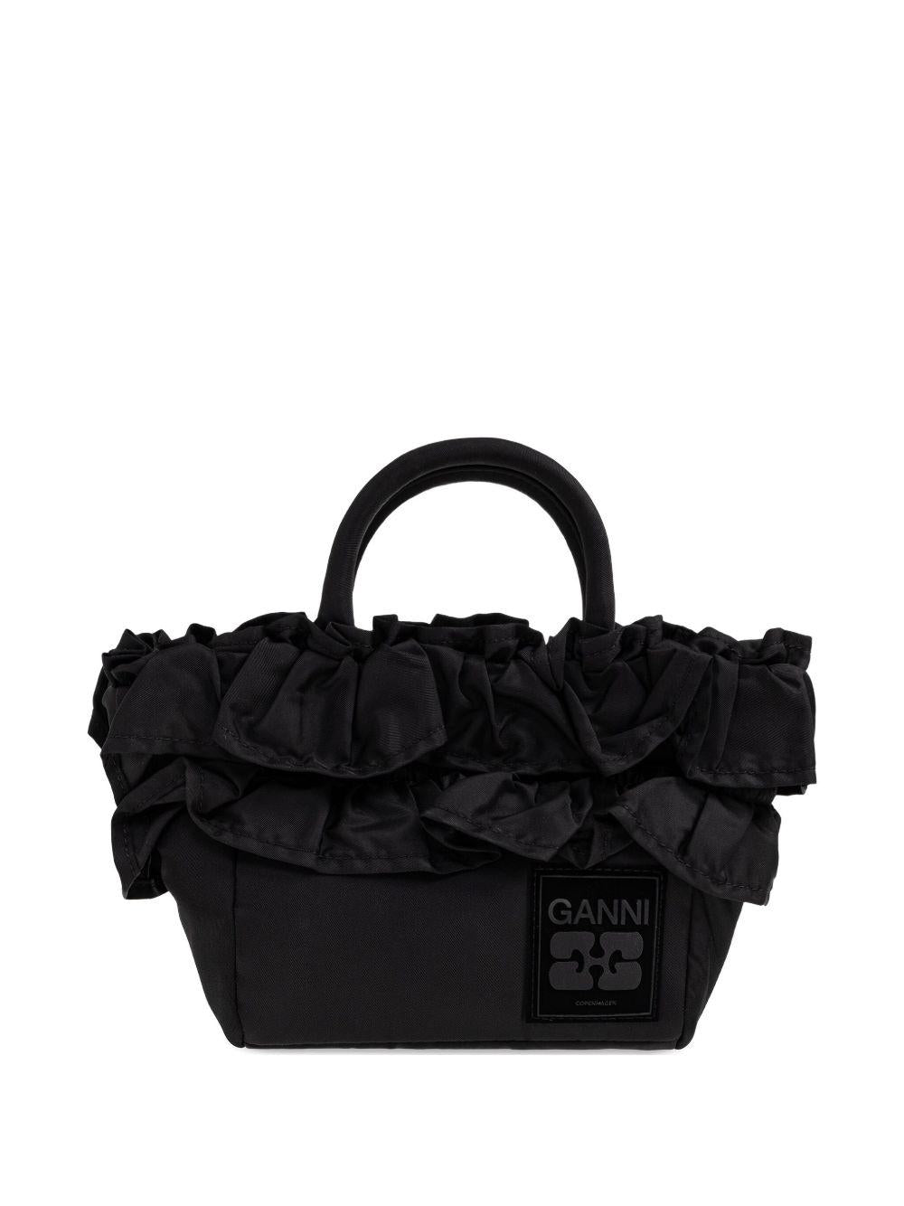 GANNI Borsa tote con ruches
