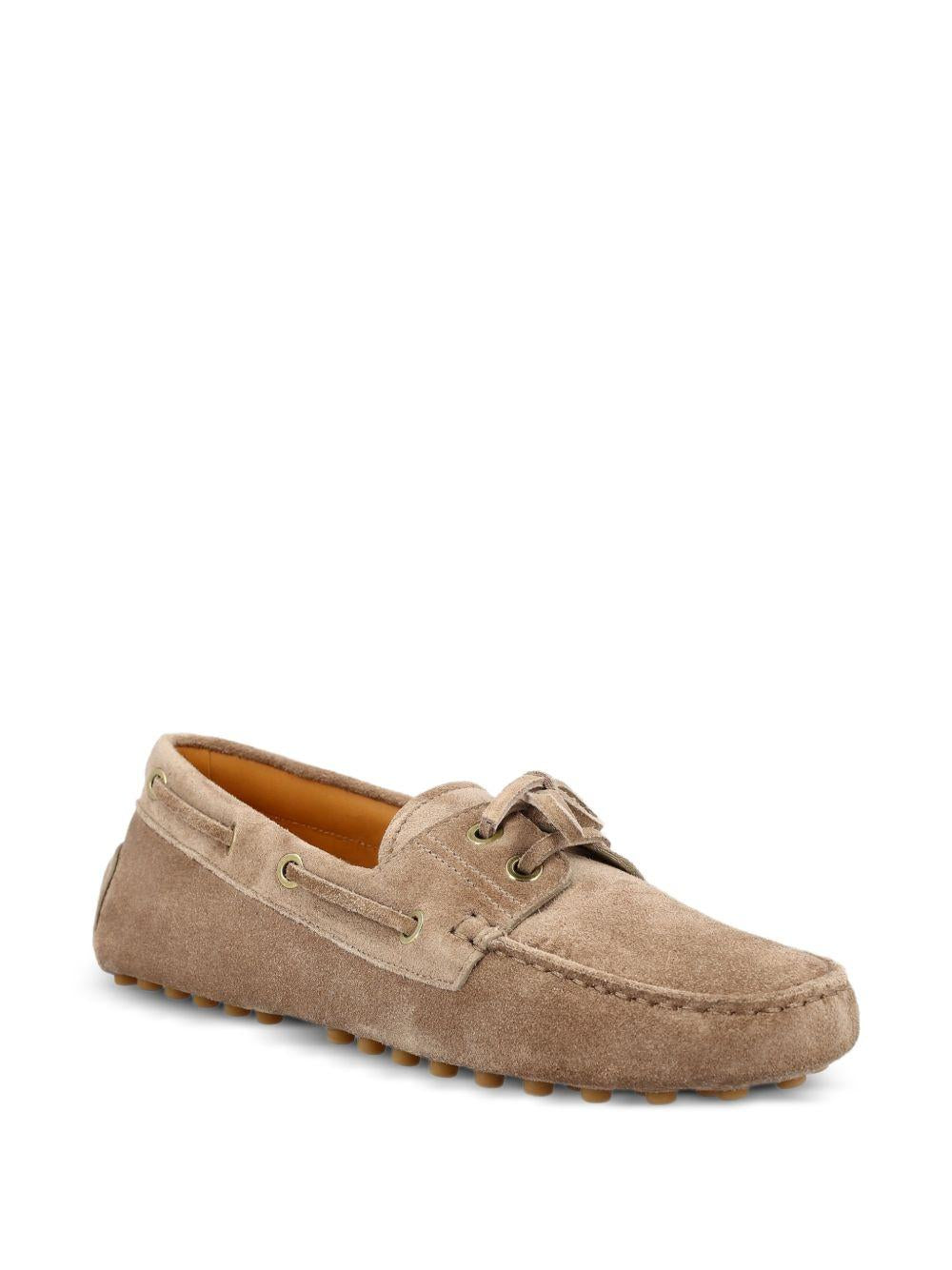 TODS Mocassini Gommino in pelle scamosciata beige