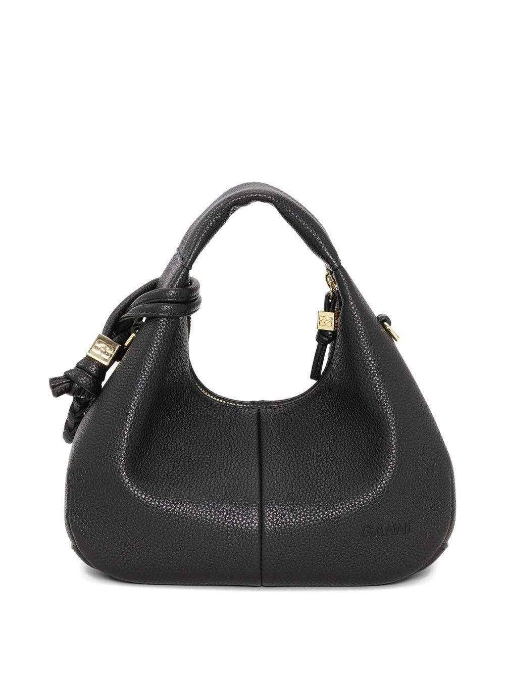 GANNI Borsa hobo mini con logo