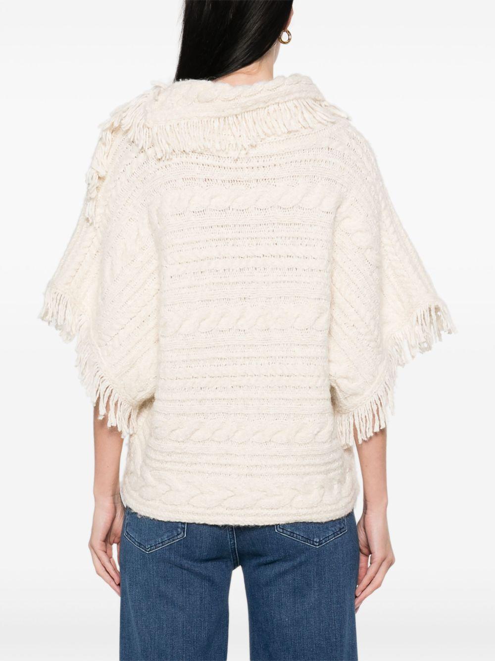 MARANT ETOILE Poncho 'Blanche'