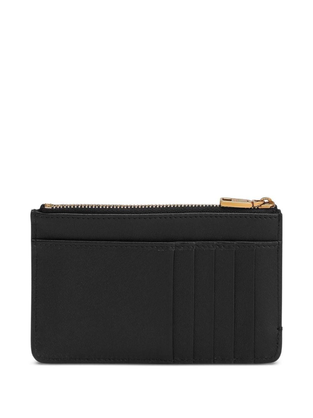 DOLCE e GABBANA Portacarte con zip e targhetta