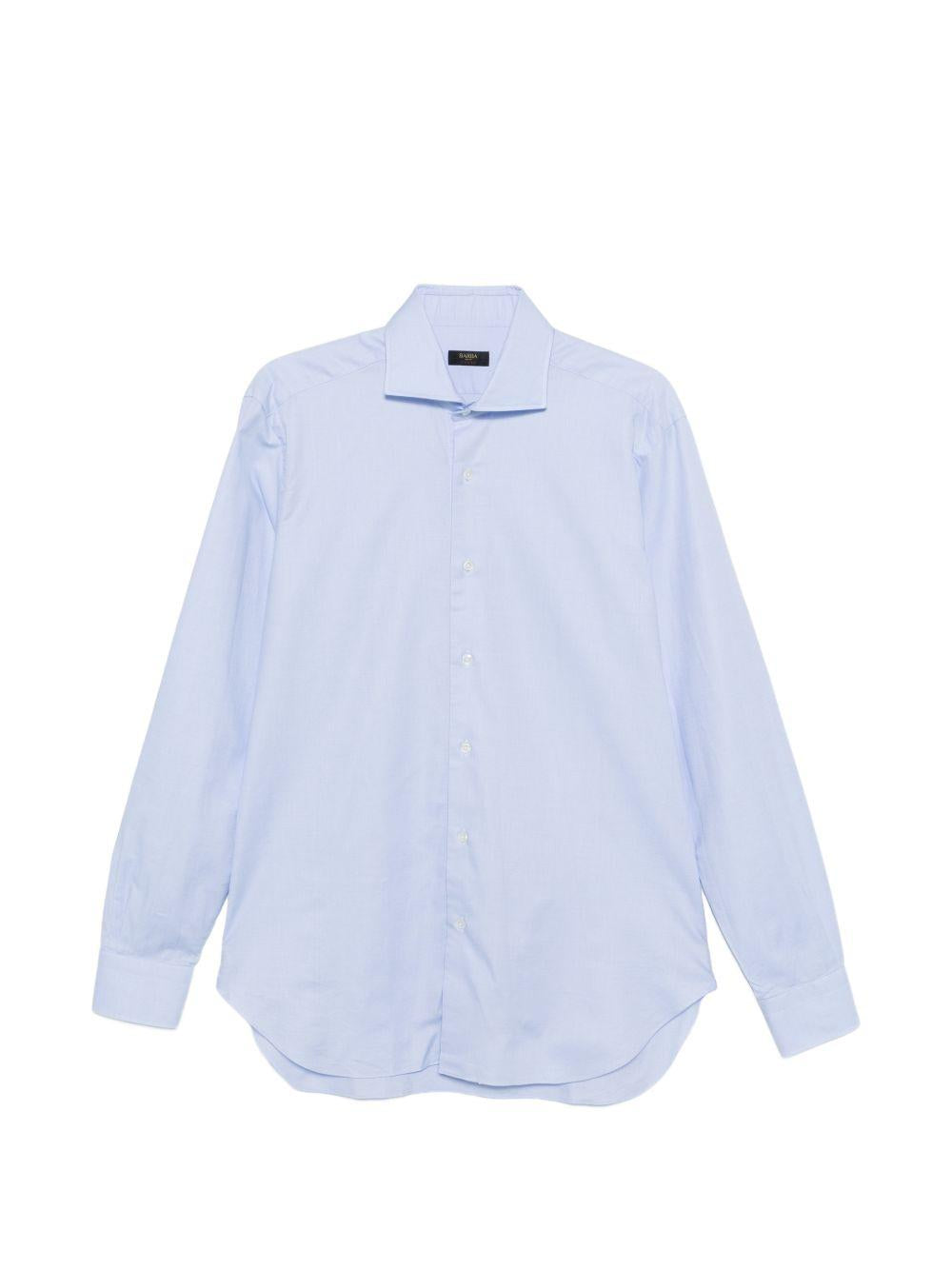 BARBA Camicia a maniche lunghe azzurra