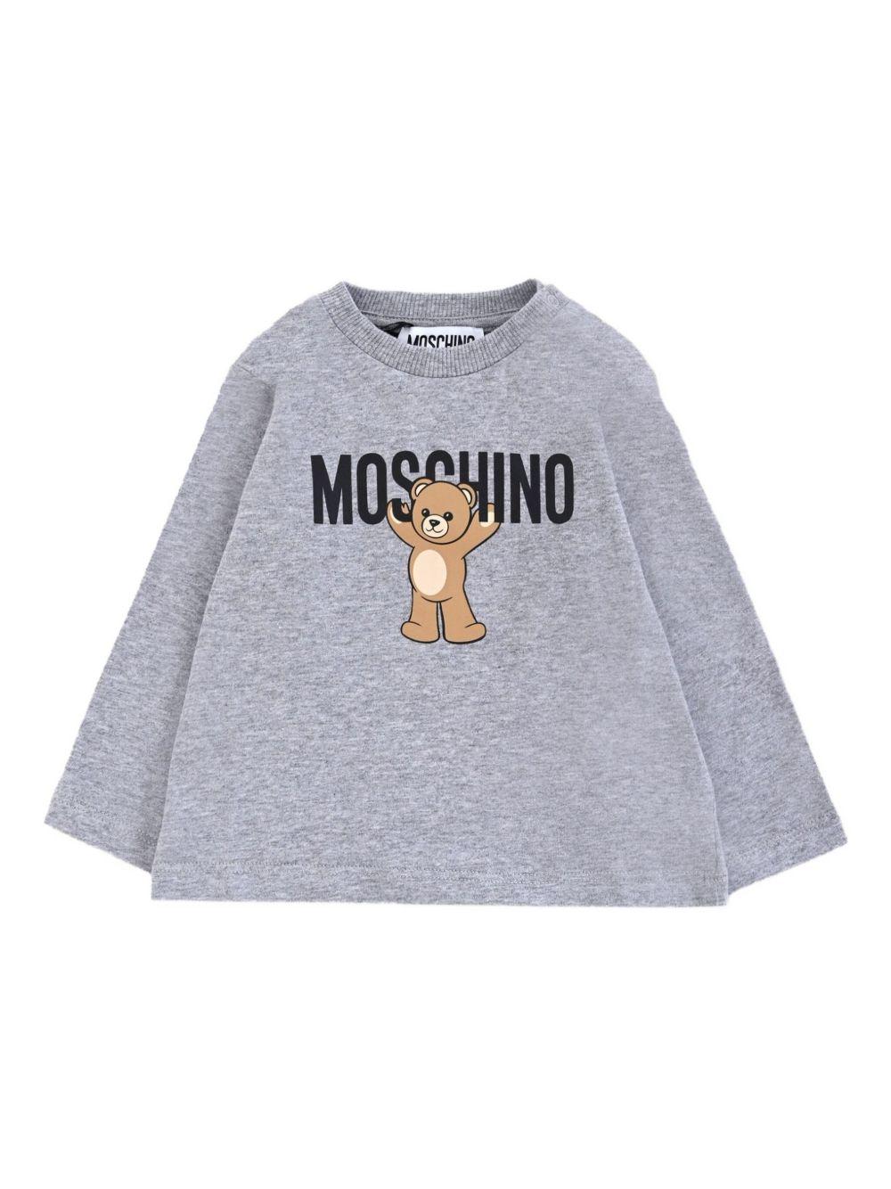 MOSCHINO T-shirt a maniche lunghe con stampa