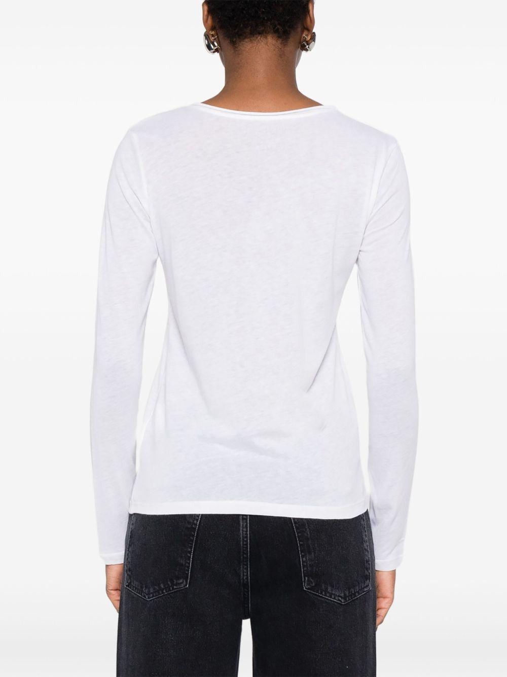 MAJESTIC FILATURES T-shirt a maniche lunghe bianca