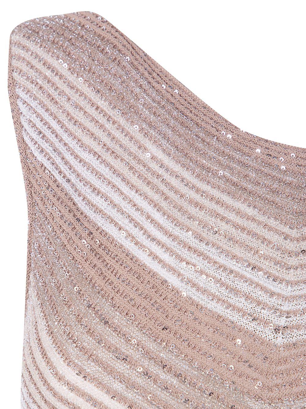 D EXTERIOR Abito a righe con micro paillettes