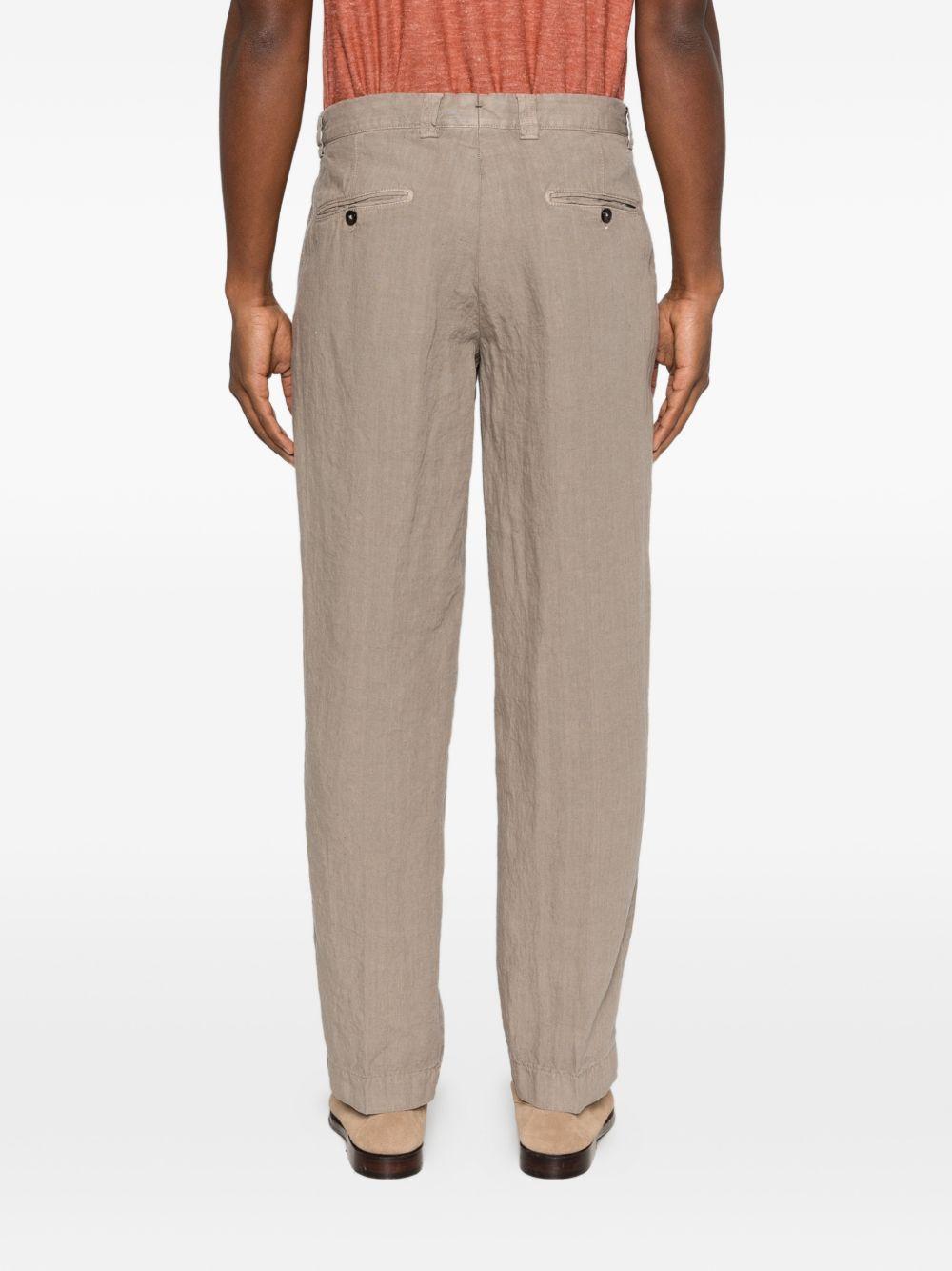 BERWICH Pantaloni grigi indigo in lino