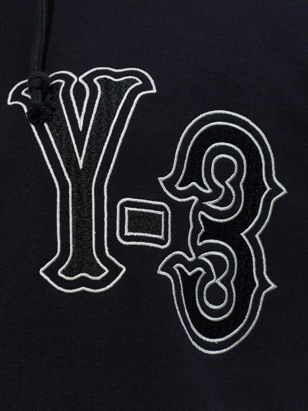 Y3 Felpa nera GFX con cappuccio e stampa logo