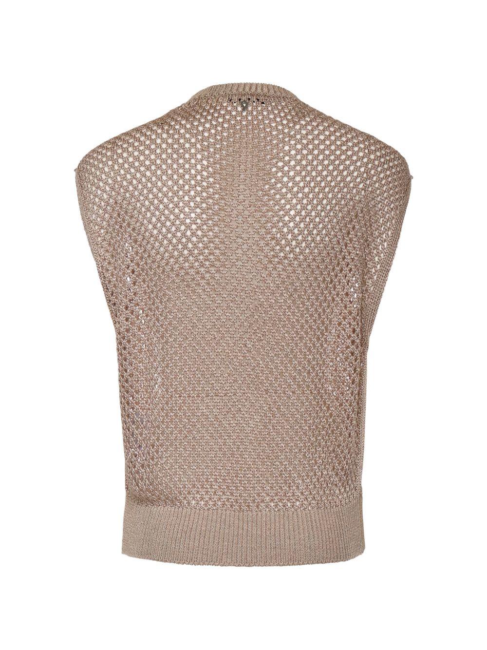 DONDUP Maglia a rete beige