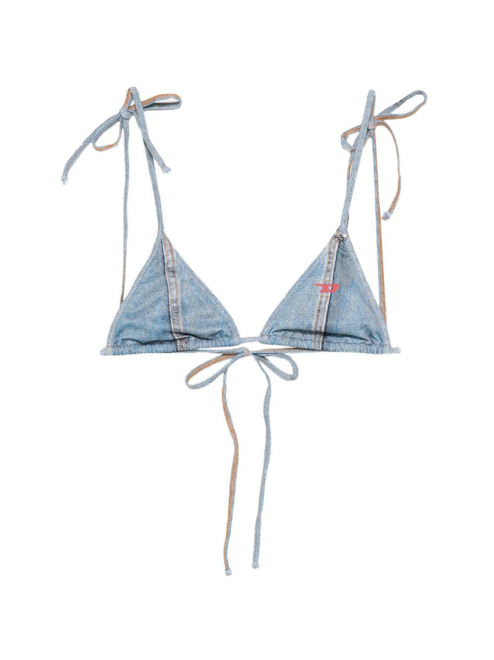 DIESEL Bikini top a triangolo in denim