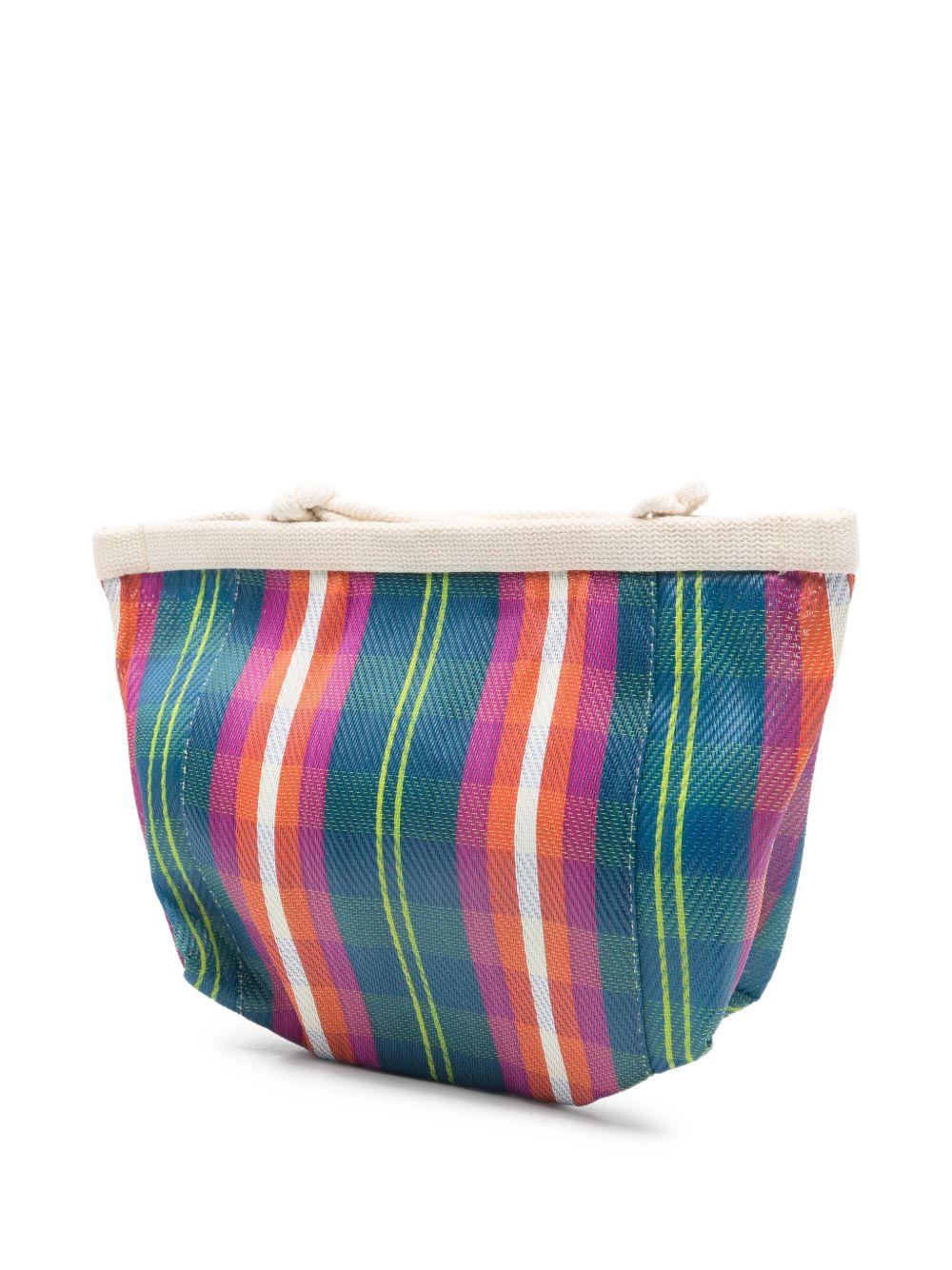 ISABEL MARANT Pochette a righe multicolori con logo