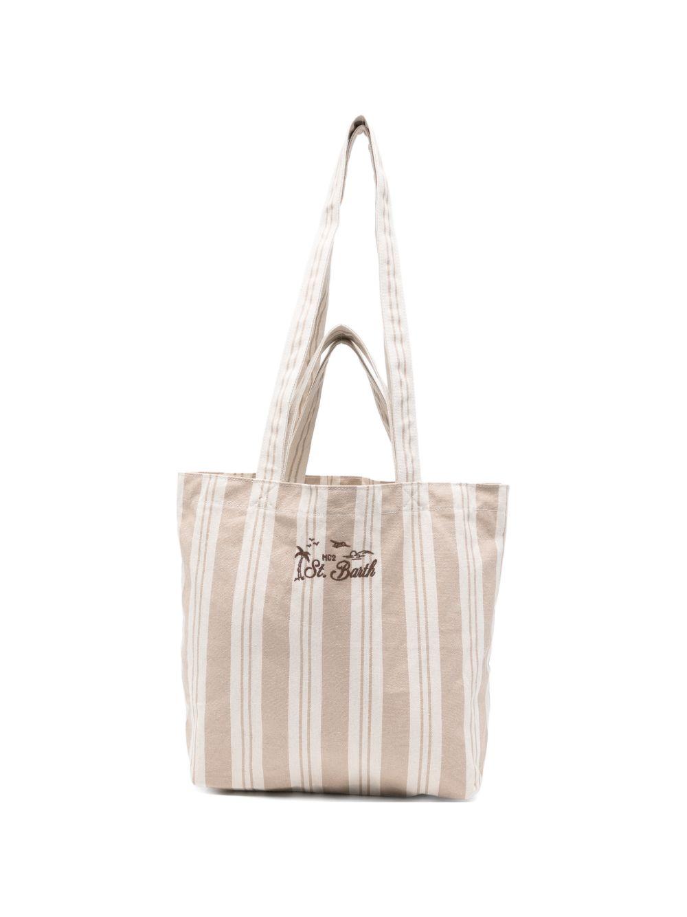 MC2 SAINT BARTH Borsa tote Essential Beach in cotone a righe