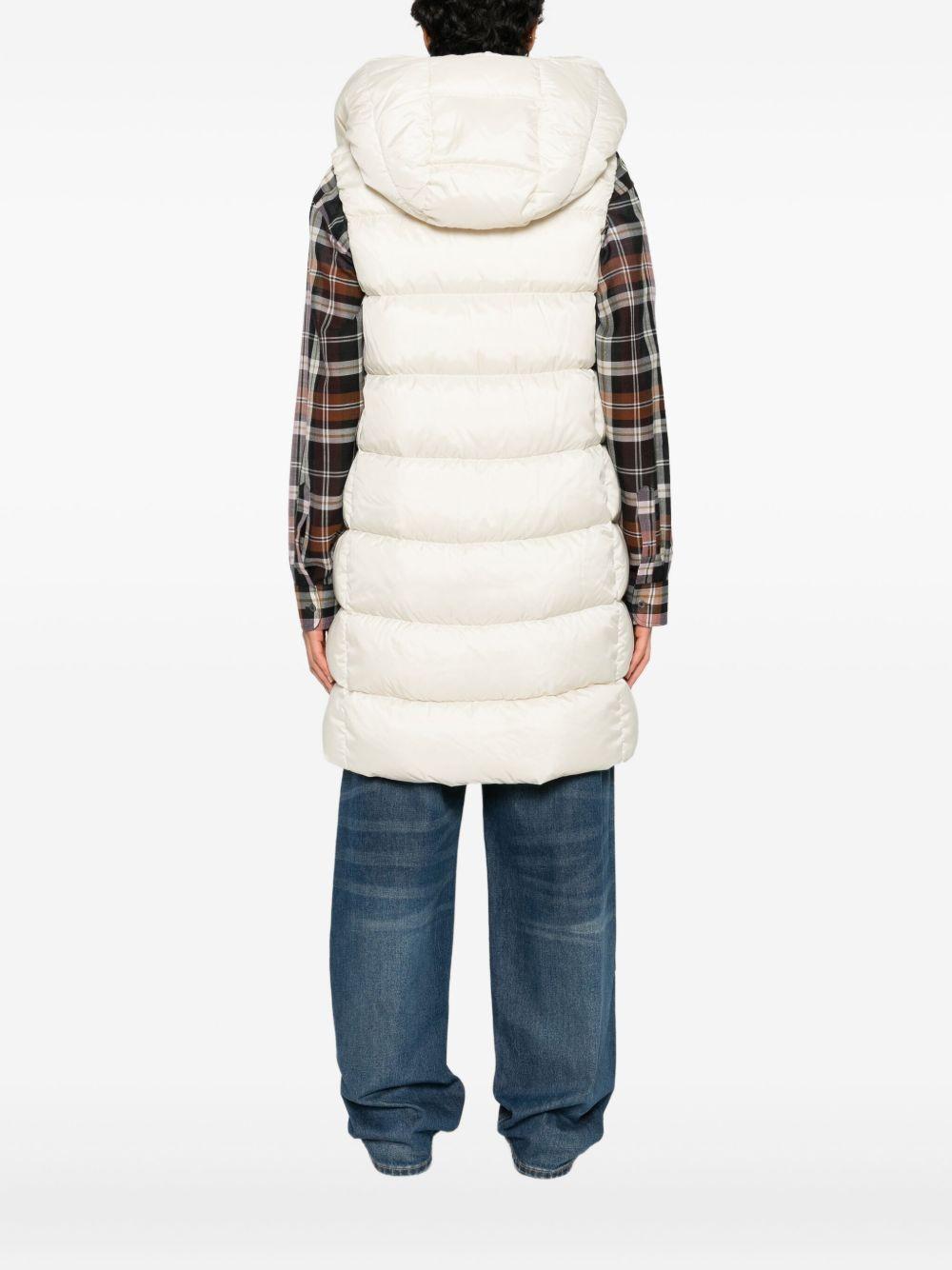 PEUTEREY Gilet lungo imbottito con cappuccio