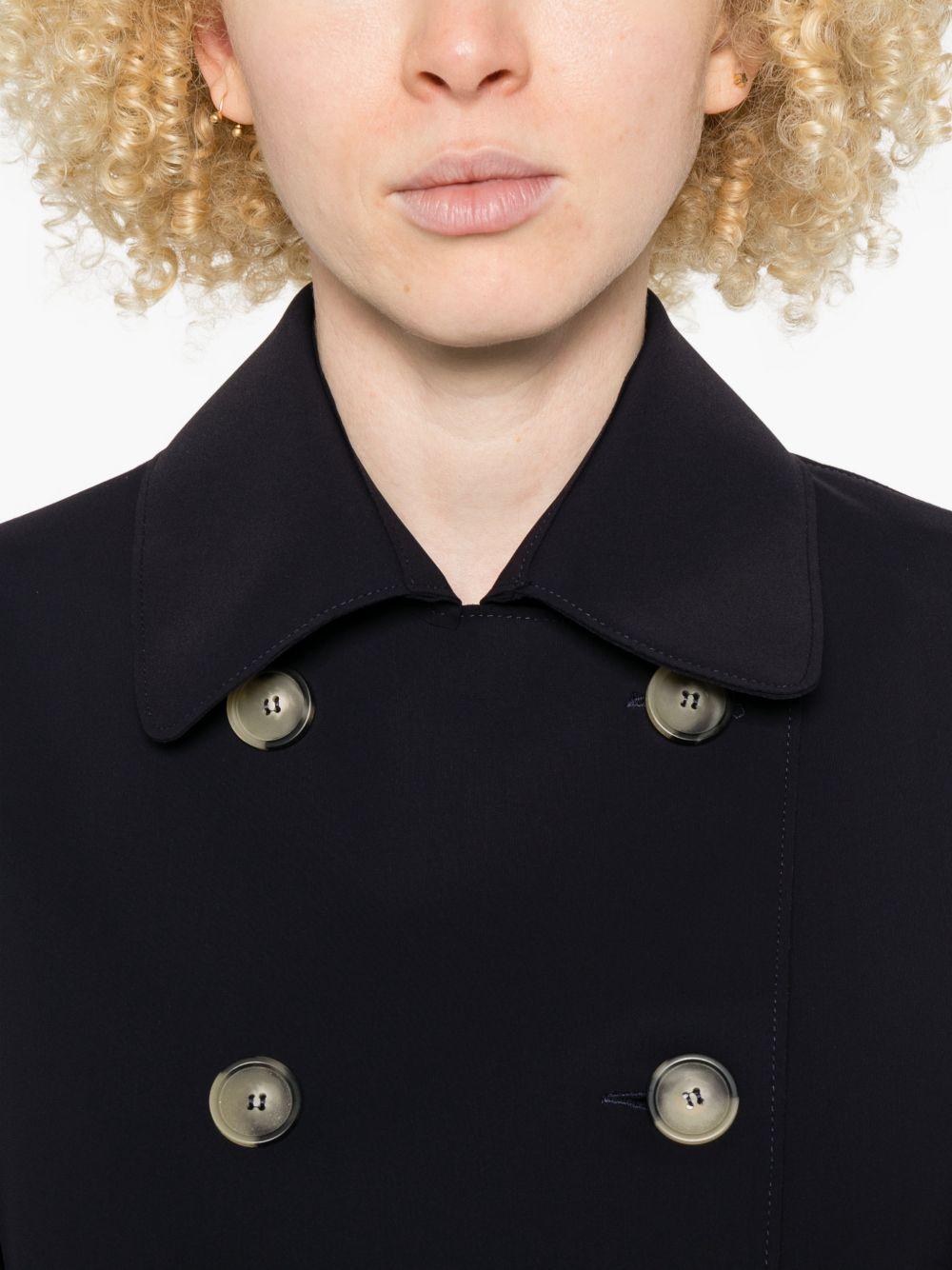 HARRIS WHARF LONDON Giacca british doppiopetto blu scuro