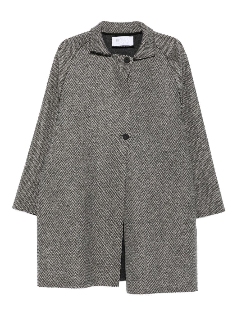 HARRIS WHARF LONDON Cappotto grigio Textured Weave