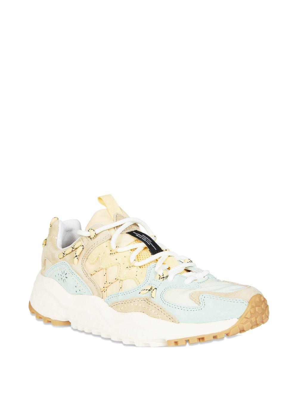 FLOWER MOUNTAIN Sneakers multicolore celeste, giallo e beige