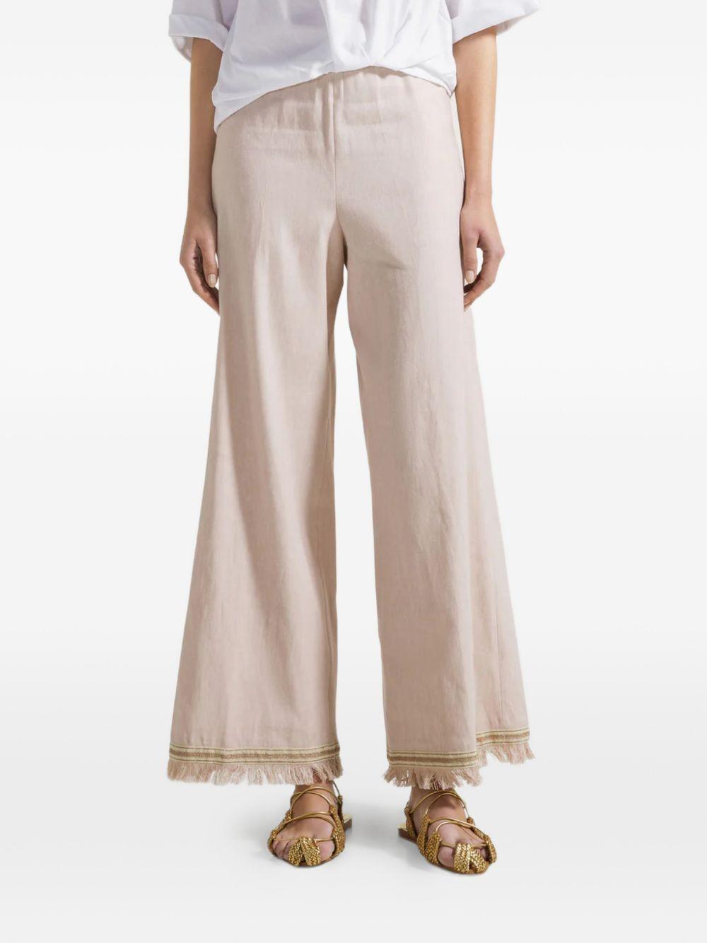 SEVENTY Pantaloni in lino misto cotone rosa