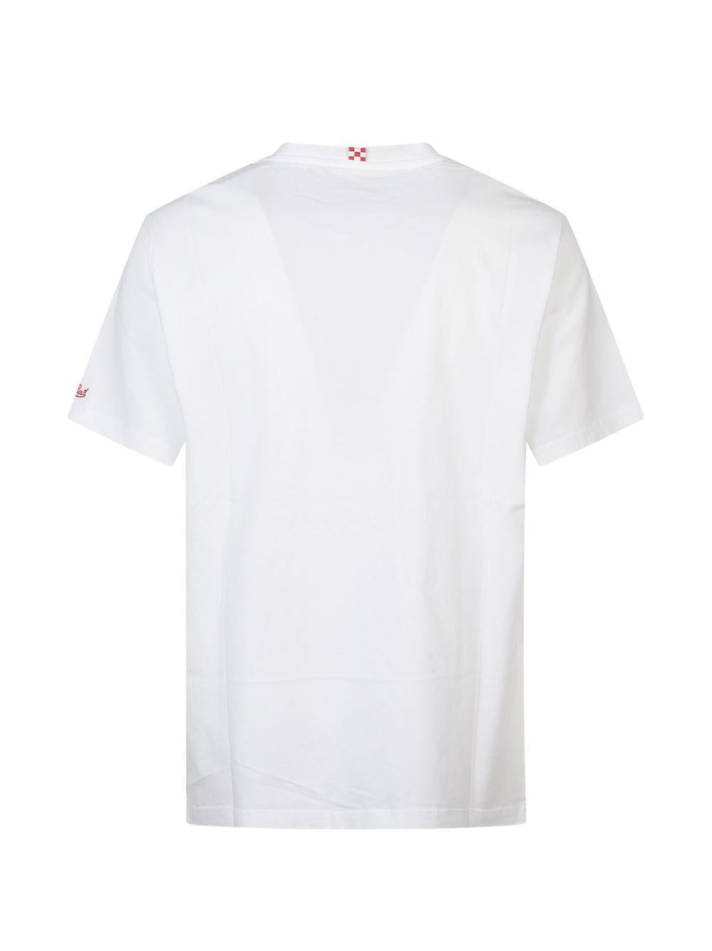 MC2 SAINT BARTH T-shirt a maniche corte Portofino in cotone bianco con ricamo