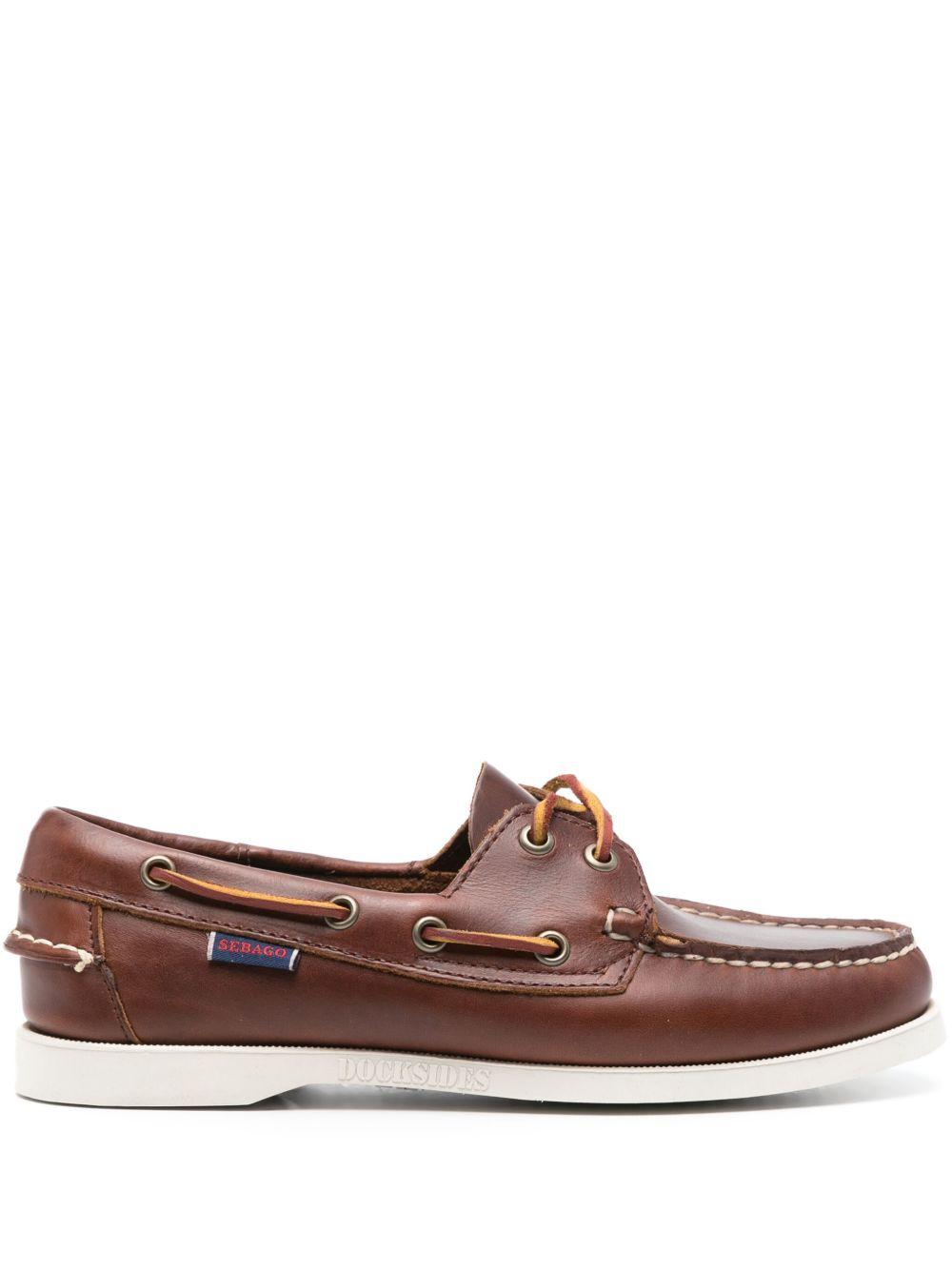 SEBAGO Mocassini Docksides Portland in pelle marrone