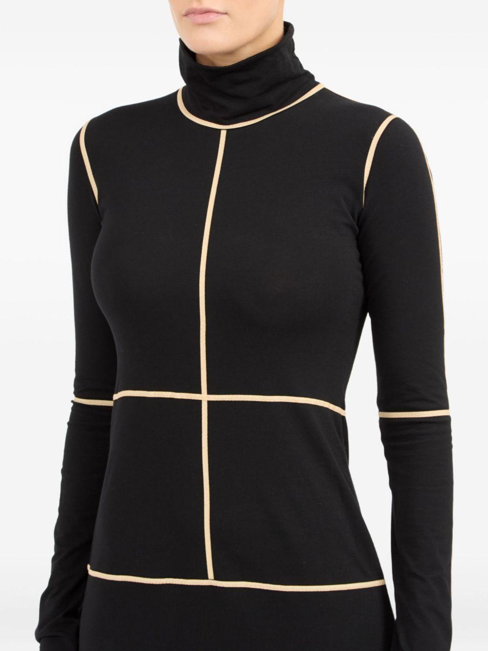 MM6 MAISON MARGIELA Abito lungo nero a collo alto