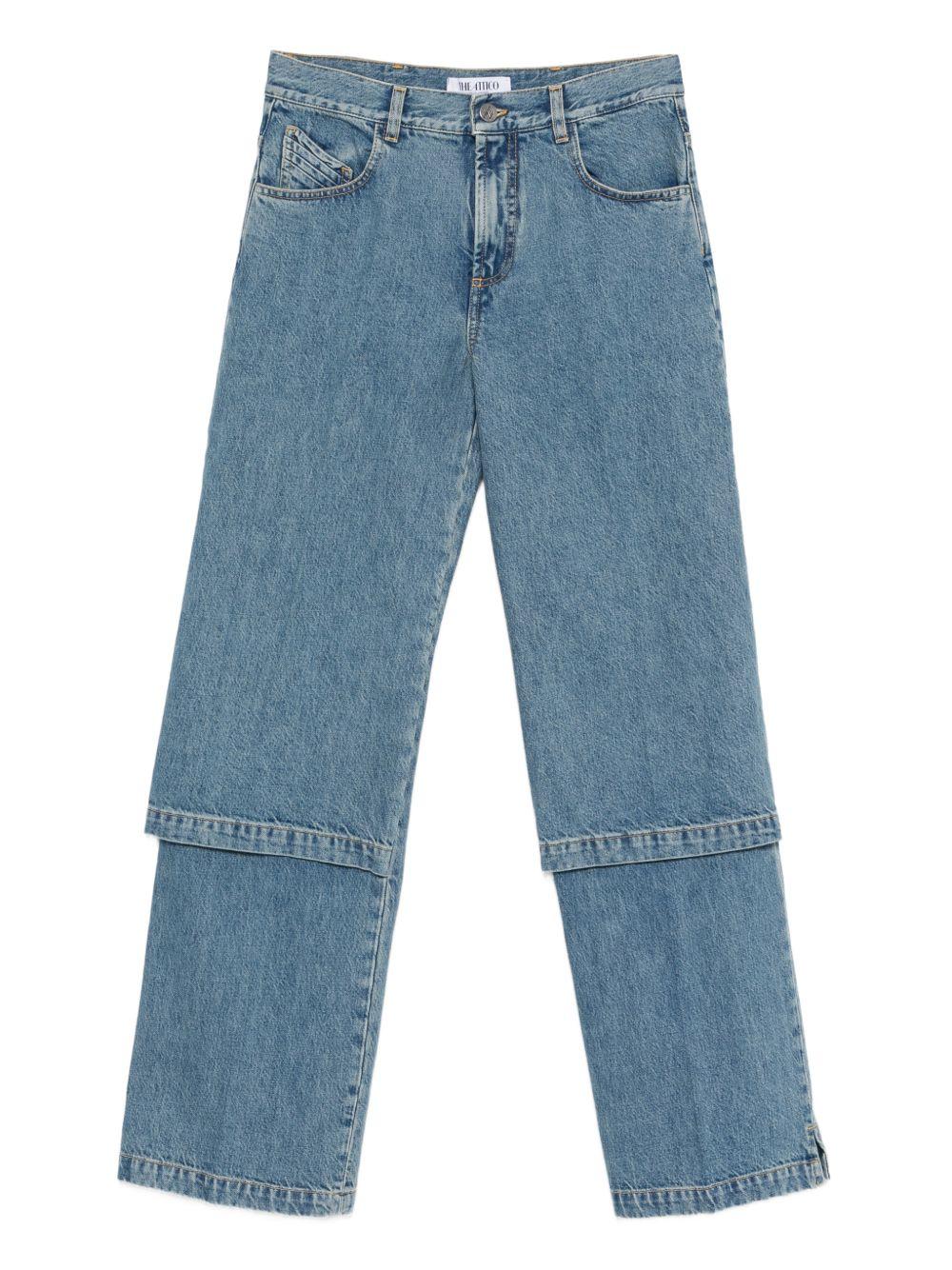THE ATTICO Jeans in cotone azzurro
