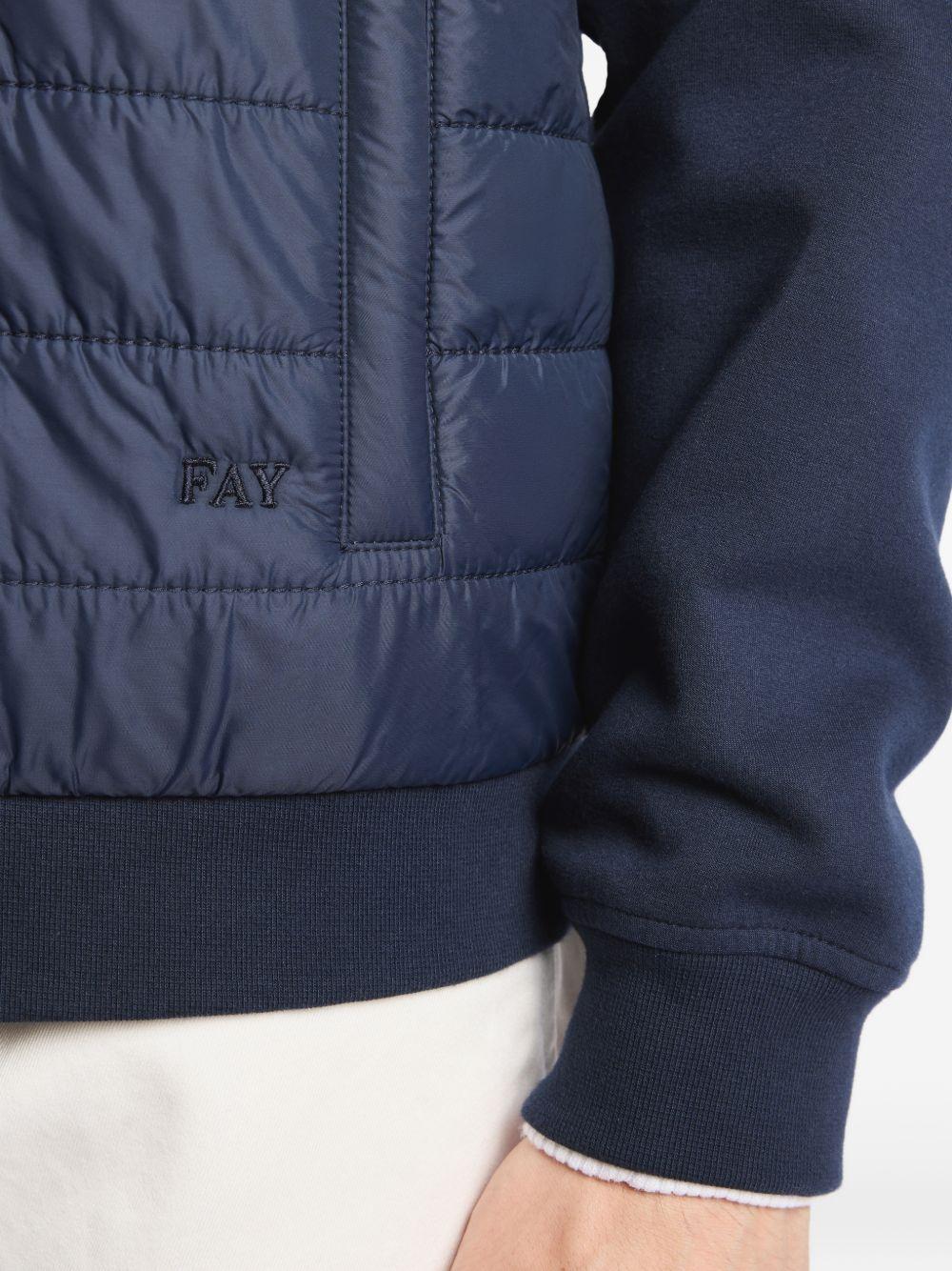 FAY Giacca imbottita in blu scuro con zip