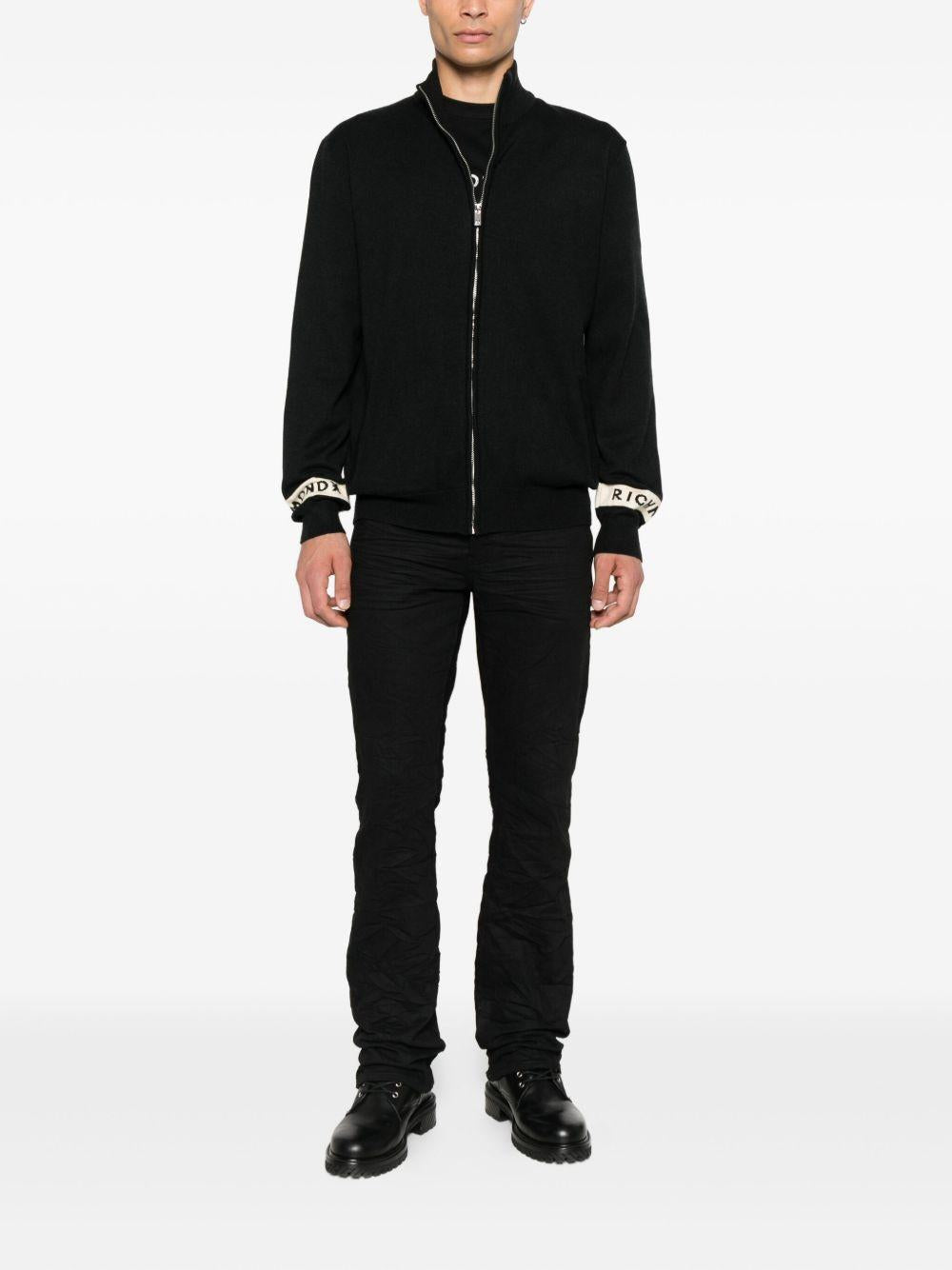 JOHN RICHMOND Cardigan nero con zip