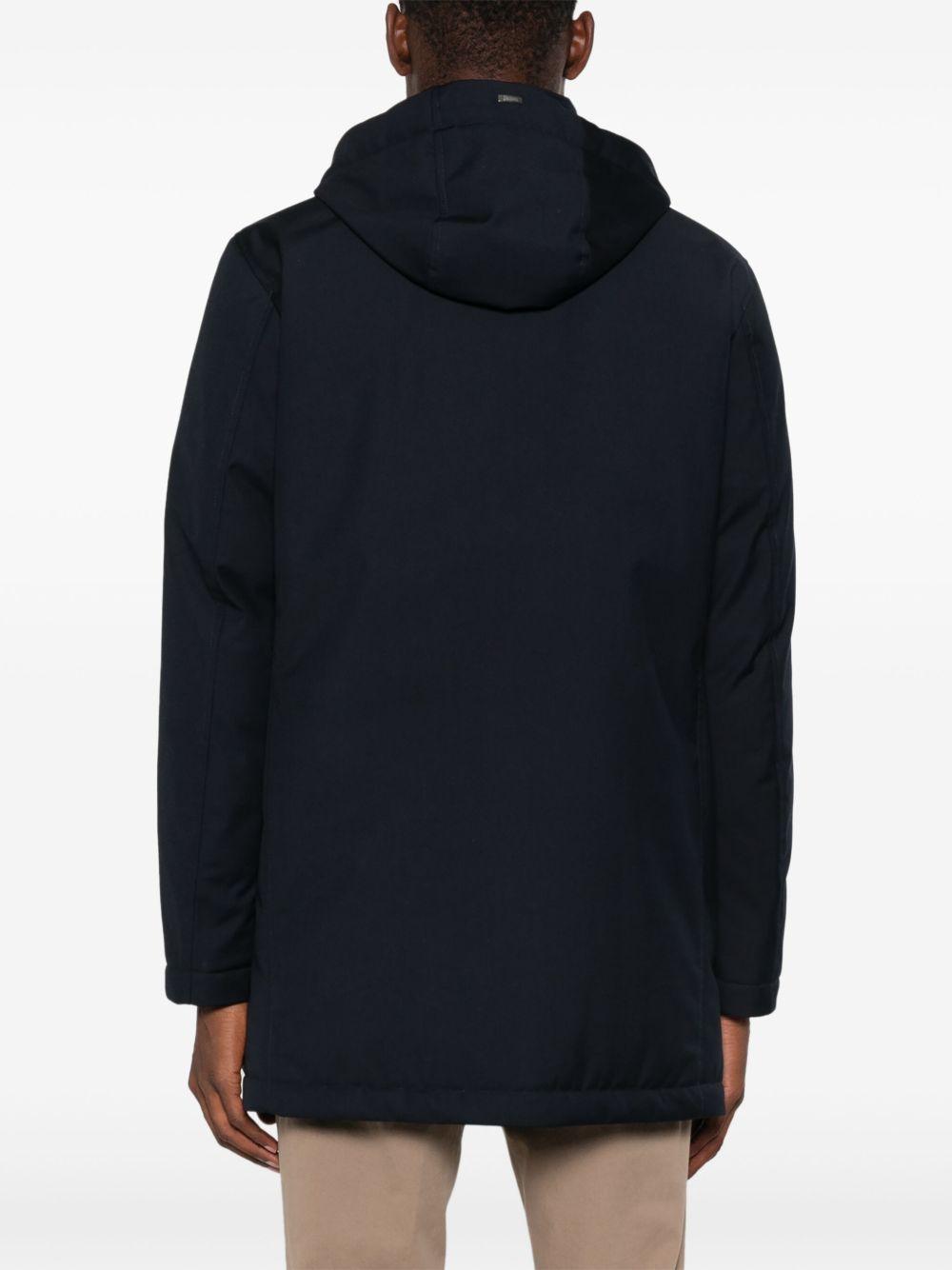 HERNO Piumino lungo con cappuccio