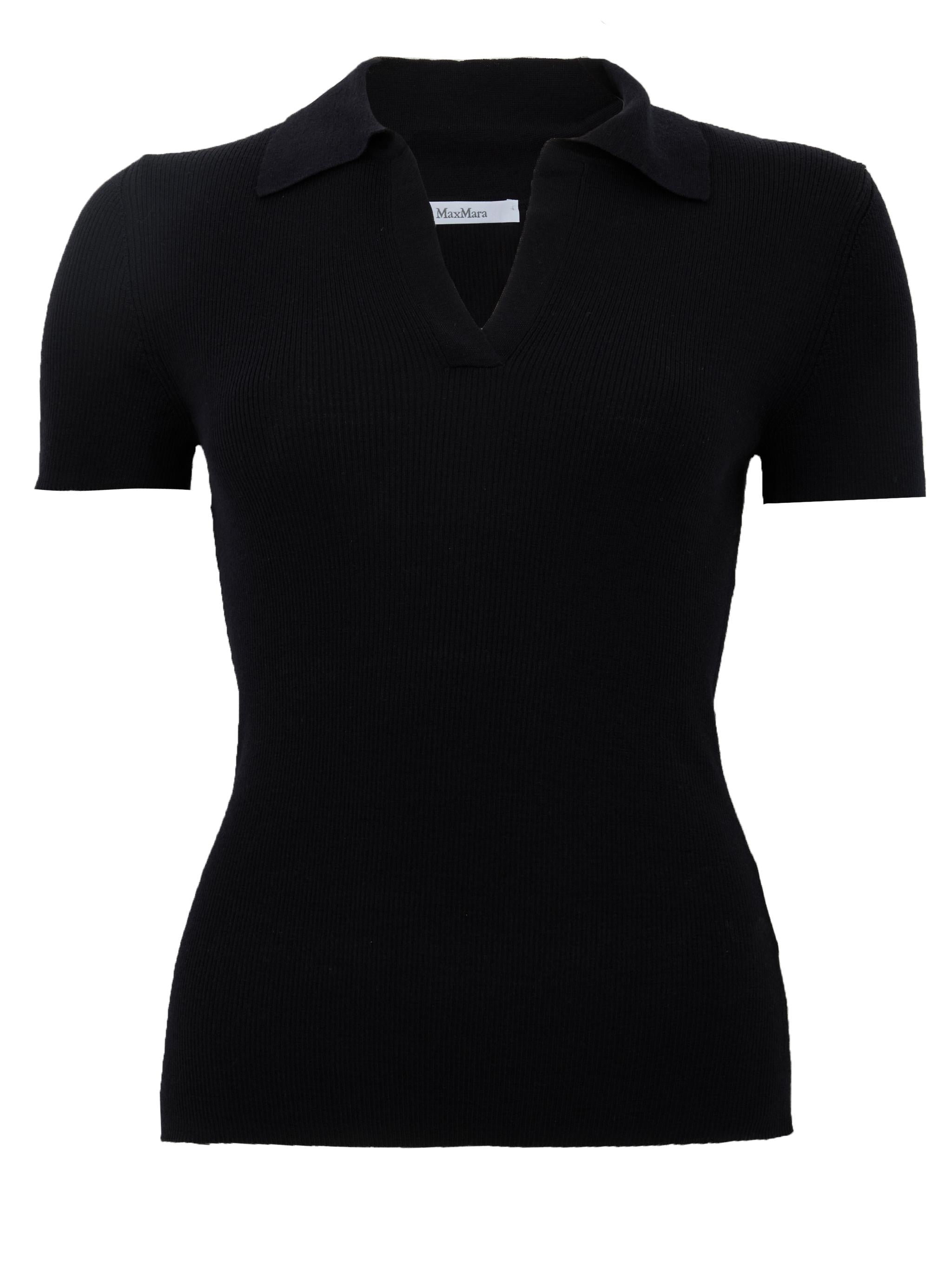 MAX MARA Maglia slim blu Albero a maniche corte