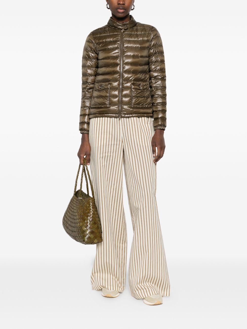 HERNO Piumino leggero trapuntato verde con tasche