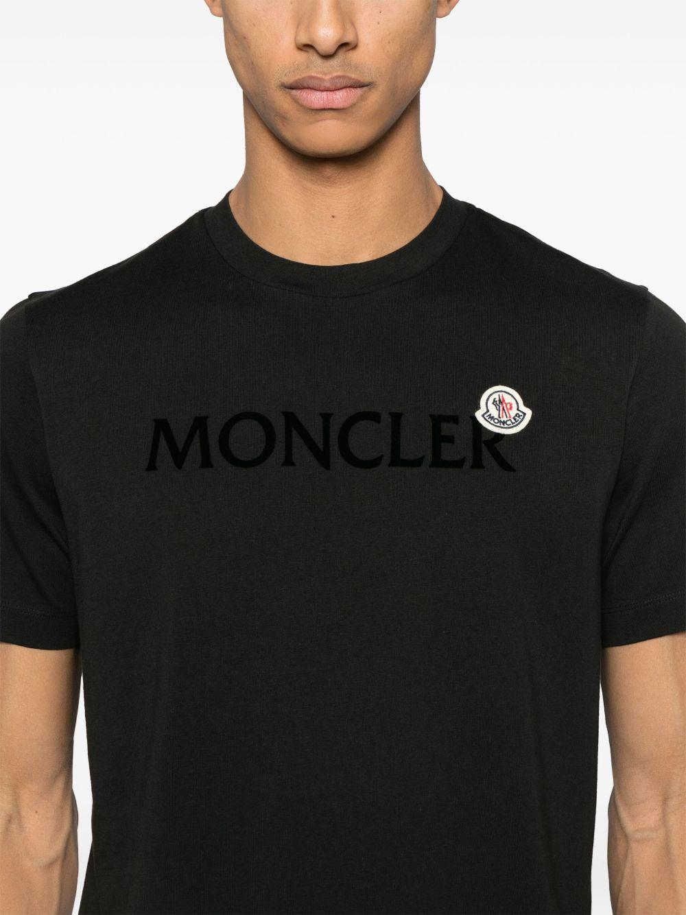 MONCLER T-shirt in cotone nero
