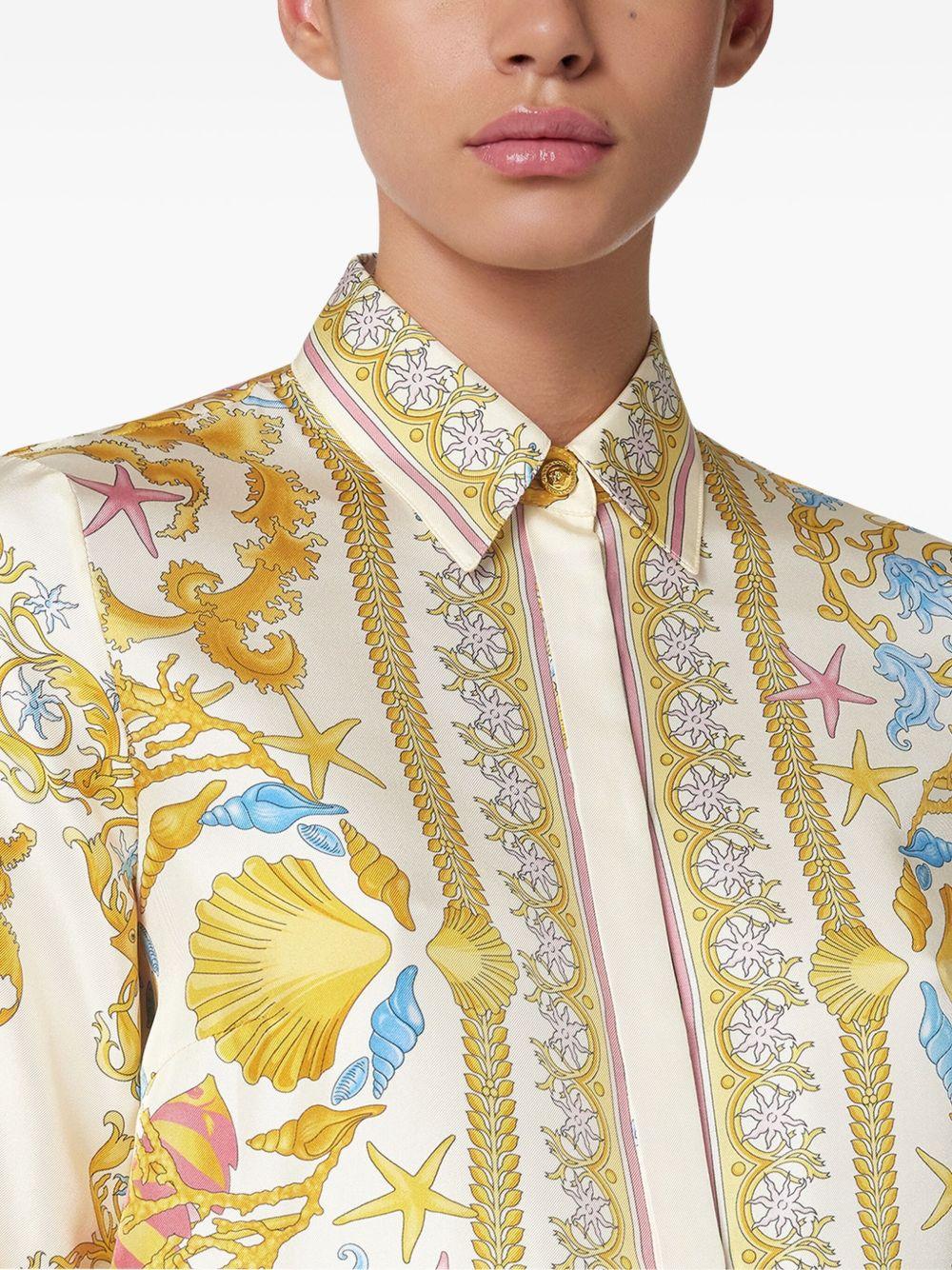 VERSACE Camicia in seta 'Underwater Barocco'