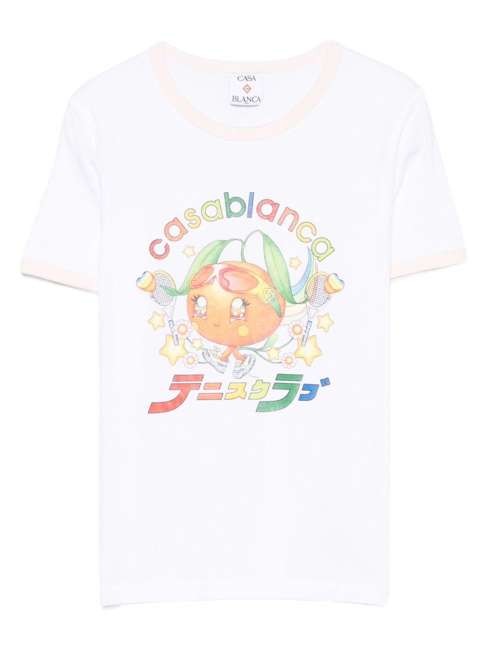 CASABLANCA T-shirt in cotone con stampa